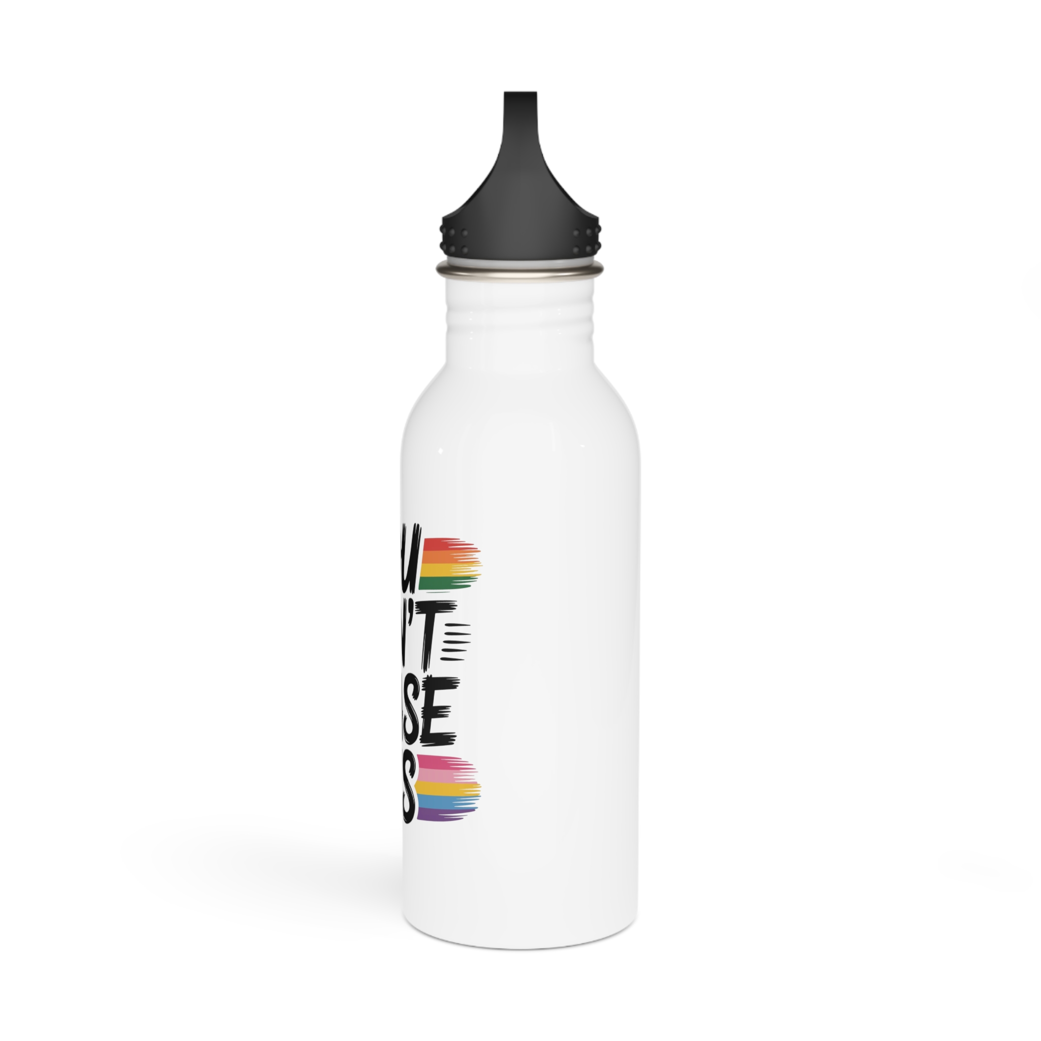 You Cant Erase Us T Shirt Design Isolated White Background 2 Stainless Steel Water Bottle - Image 4