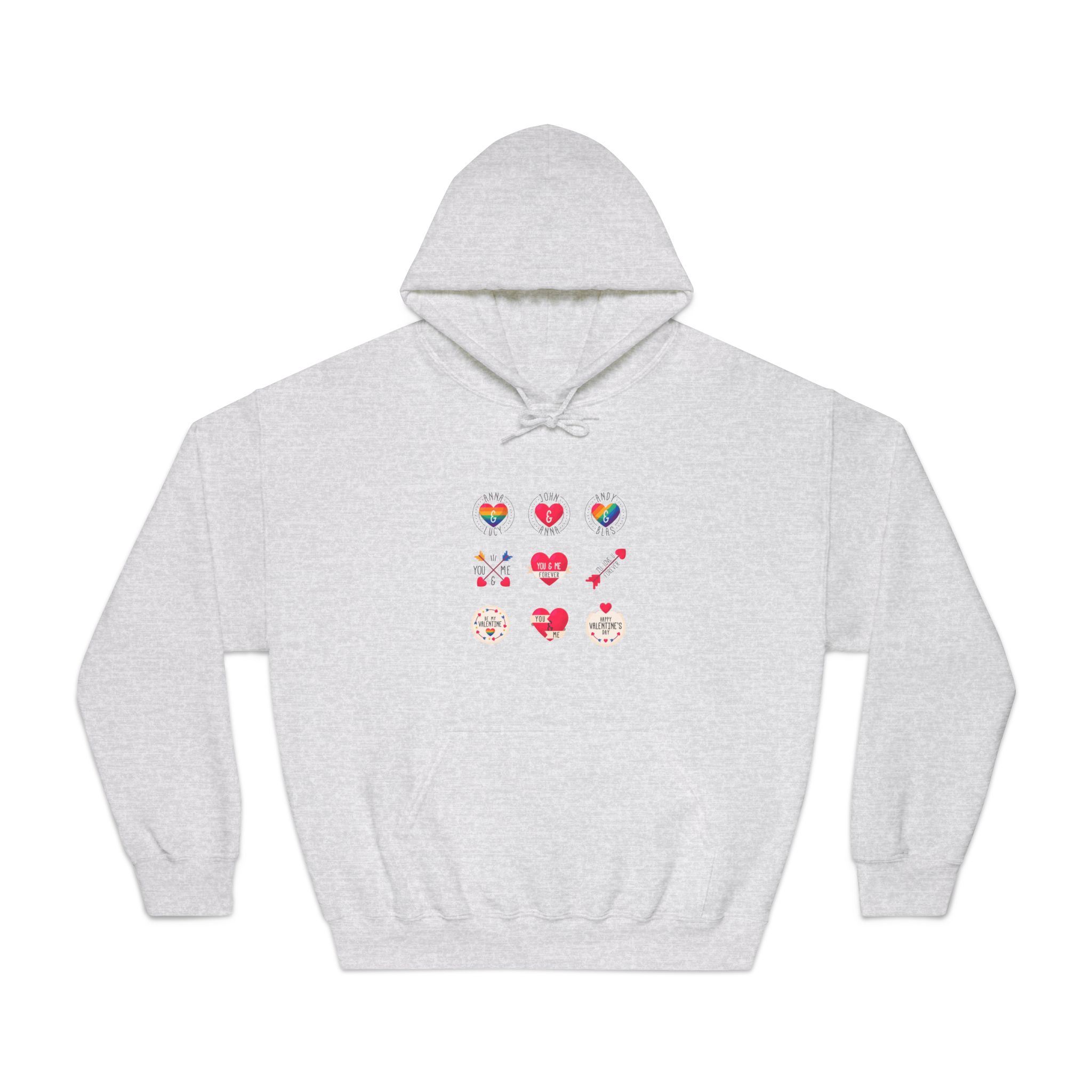 Lgbt Valentine S Day Label Collection Unisex Dryblend Hooded Sweatshirt - Image 5