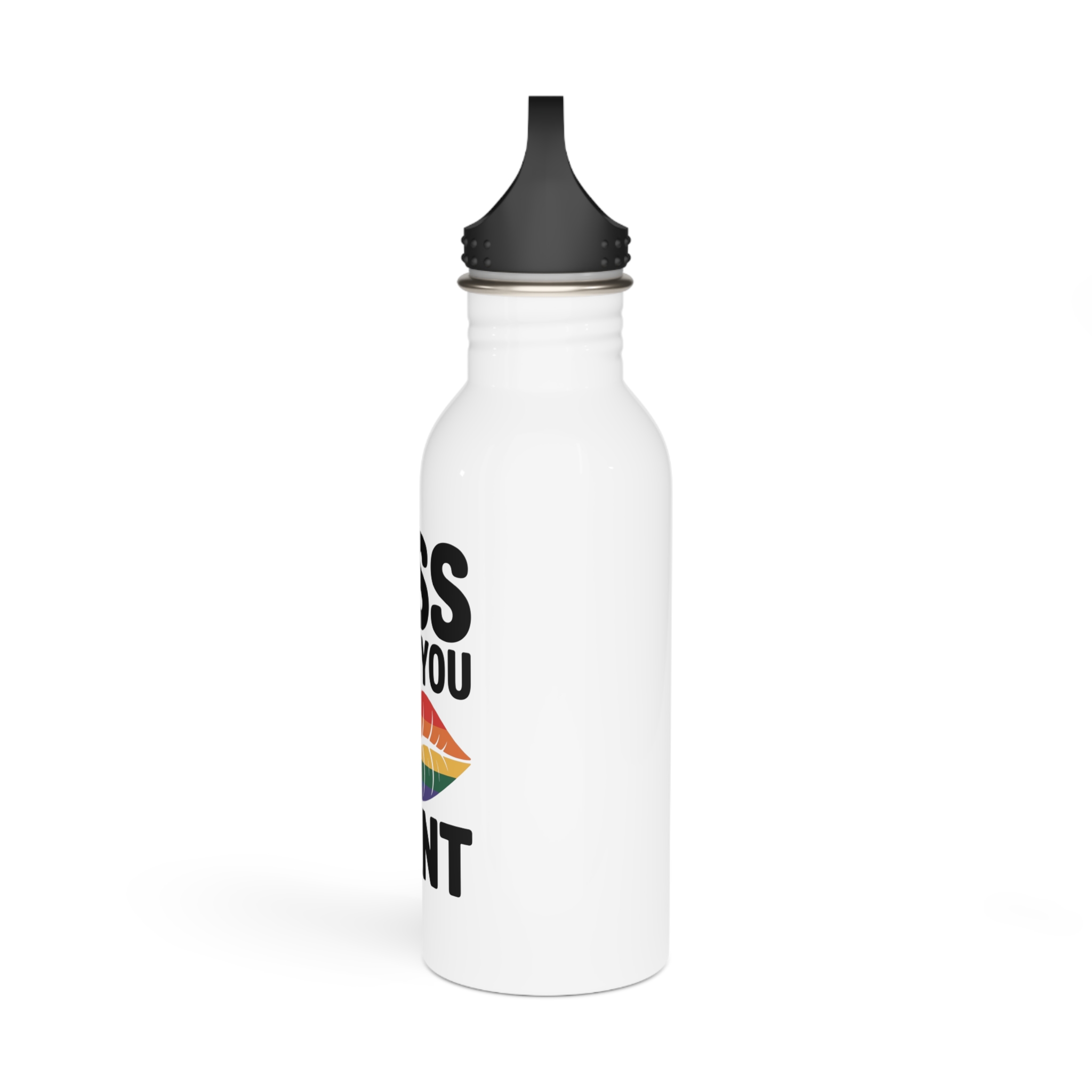 Kiss Who You Want T Shirt Design Isolated White Background 3 Stainless Steel Water Bottle - Image 4
