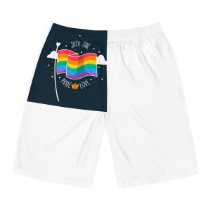 Rainbow Flag With Pride Day Concept Mens Board Shorts Aop