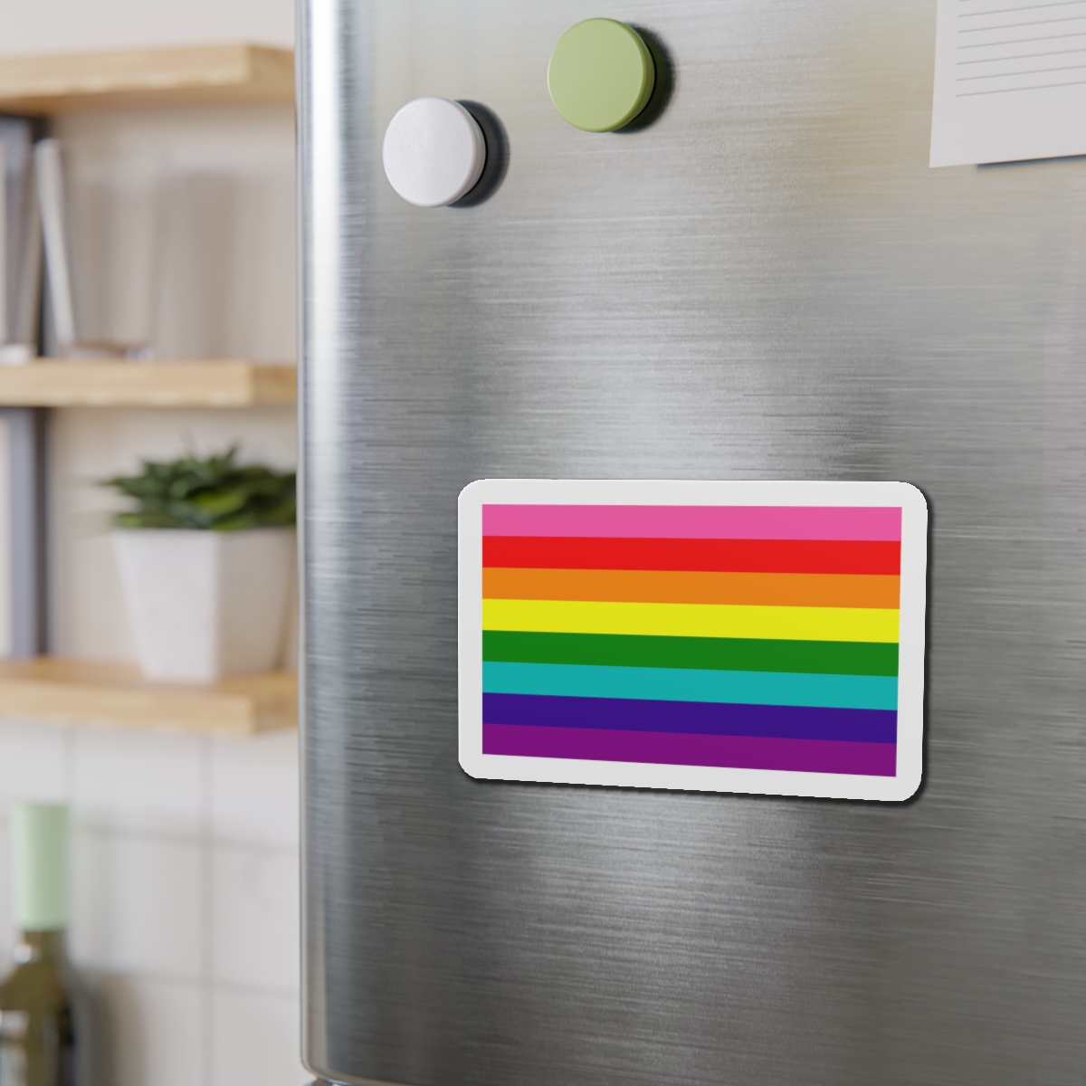 Gay Flag Rainbow Lgbt Pride Flag Global Symbol Equality Diversity Lgbtq Rights Love Acceptance Publi Die Cut Magnets - Image 12