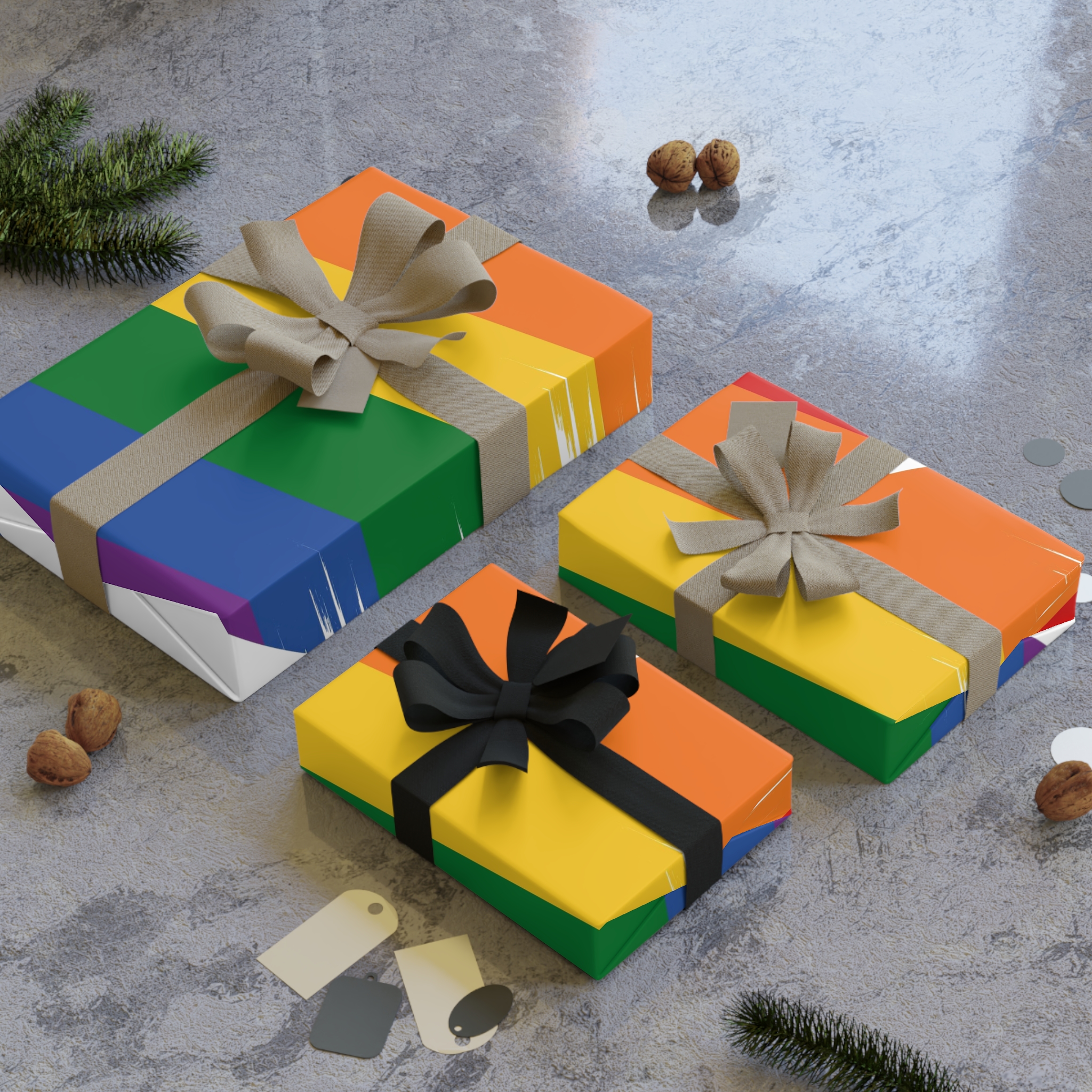 Lgbt Pride Month June Lesbian Gay Bisexual Transgender Lgbtq Flag Rainbow Vector(1) (1) Gift Wrapping Paper Rolls 1pc - Image 4