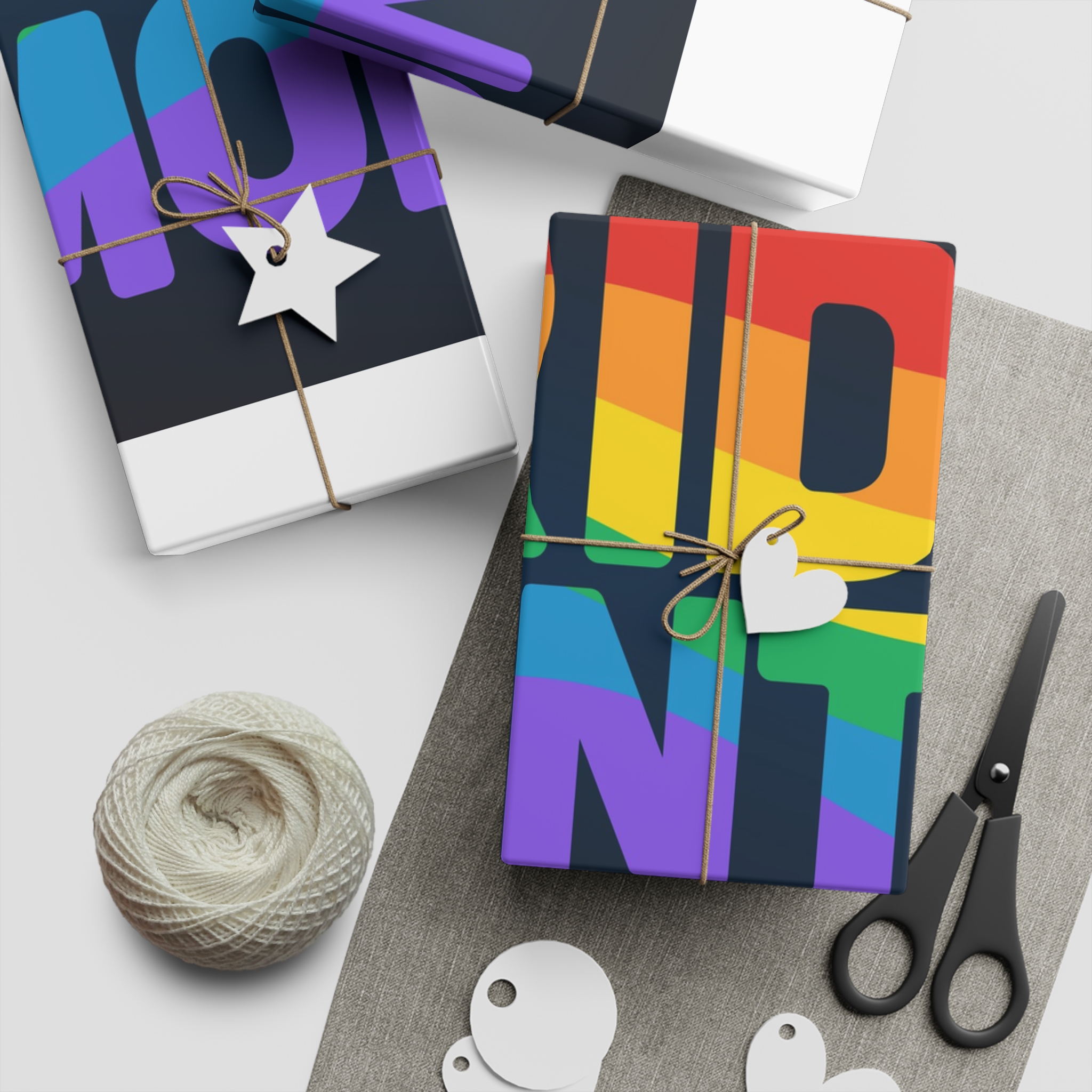 Lgbt Pride Rainbow Flag Lettering Banner Poster Social Media Pride Calligraphy With Gift Wrapping Paper Sheets 1pc - Image 5