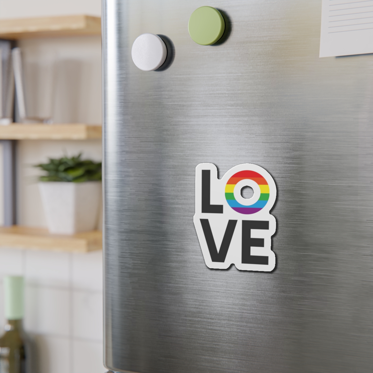 Vector Flat Lgbt Rainbow Flag Love Lettering Die Cut Magnets - Image 9