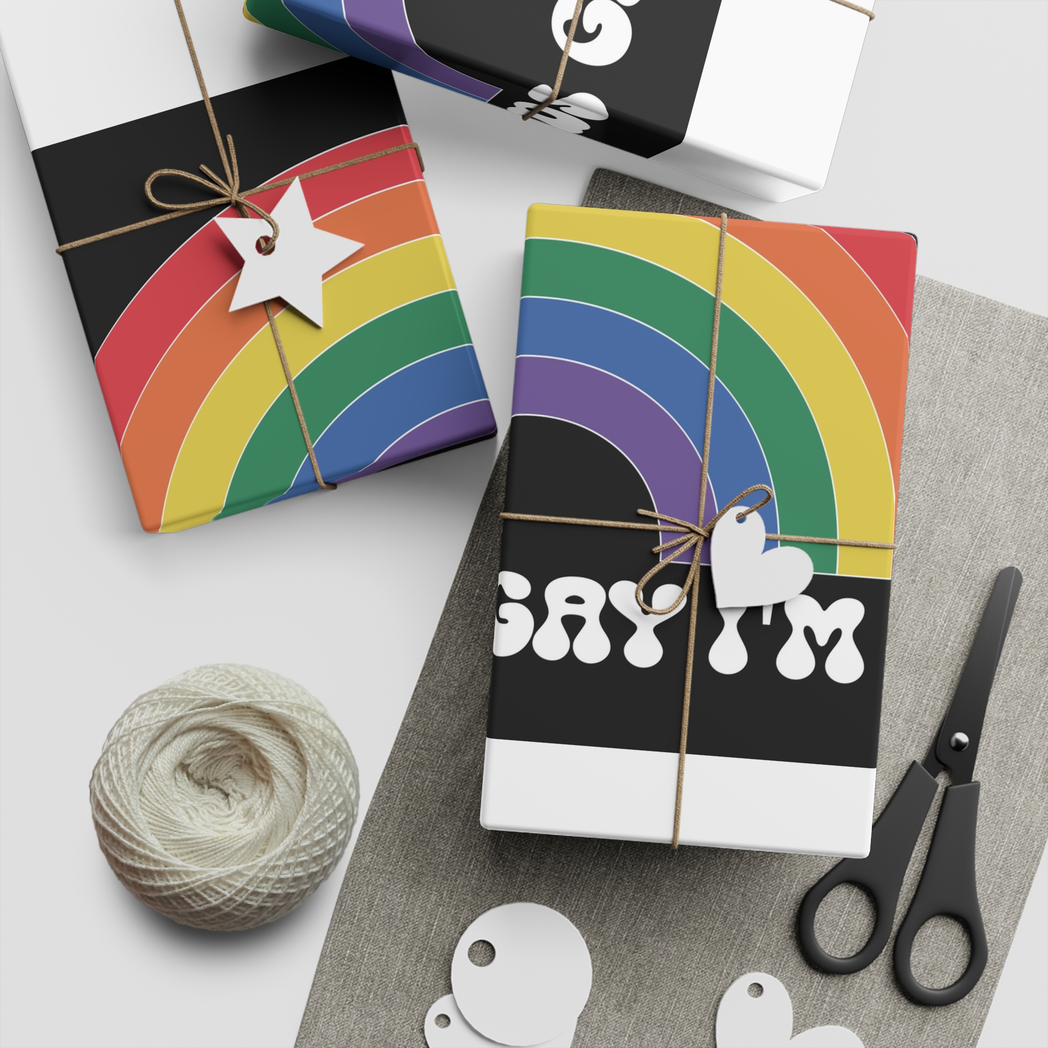Pride Lgbtq Gay Typography Vector Tshirt Design(4) Gift Wrapping Paper Sheets 1pc - Image 2