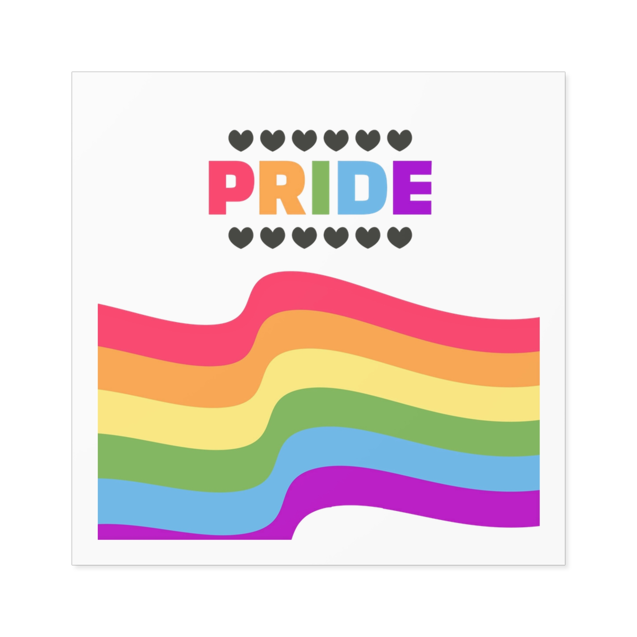 Pride Background With Flag Lgbtq Pride Laminate Stickers Square - Image 17