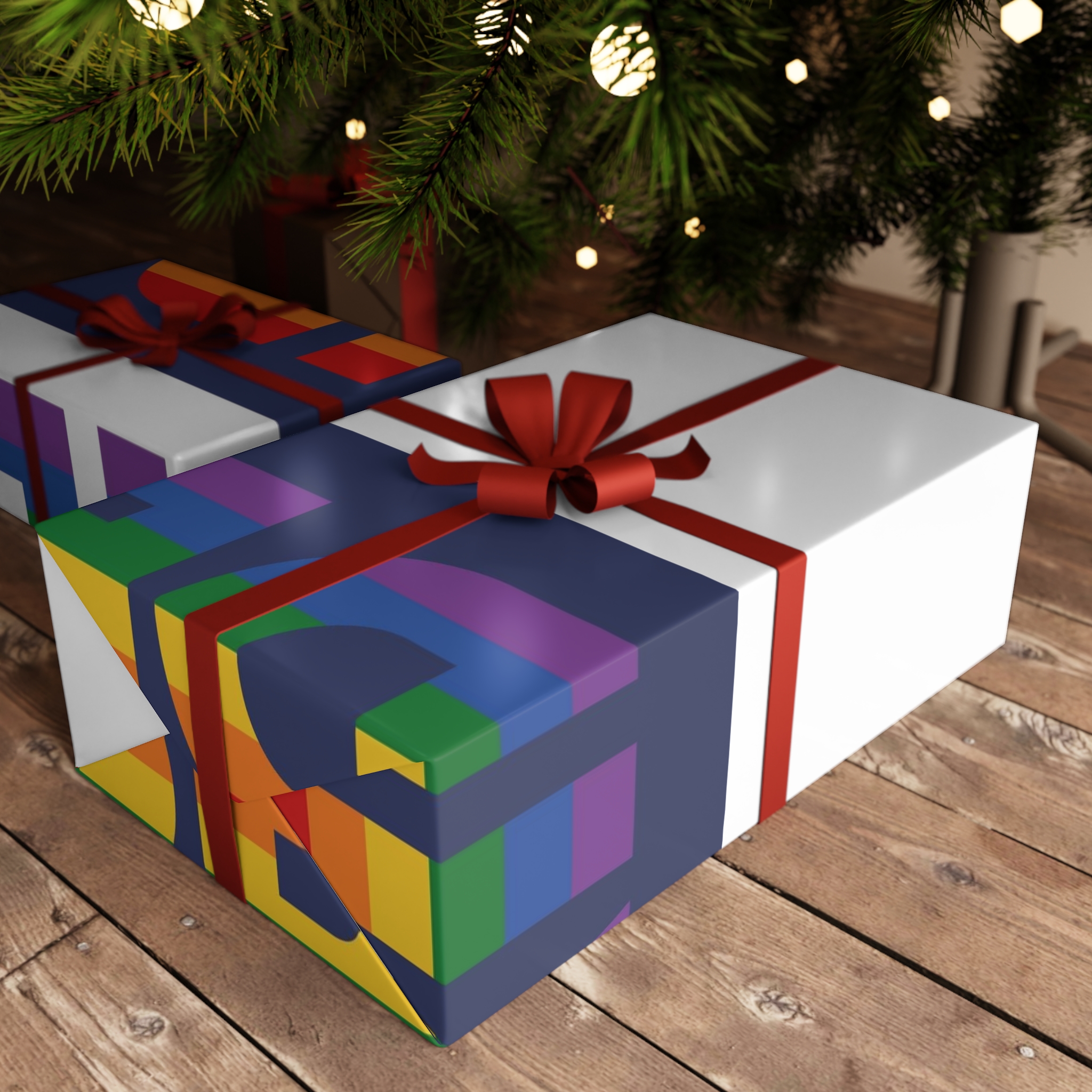 Lgbt Pride Month June Lesbian Gay Bisexual Transgender Lgbtq Flag Rainbow Vector(3) Gift Wrapping Paper Sheets 1pc - Image 6