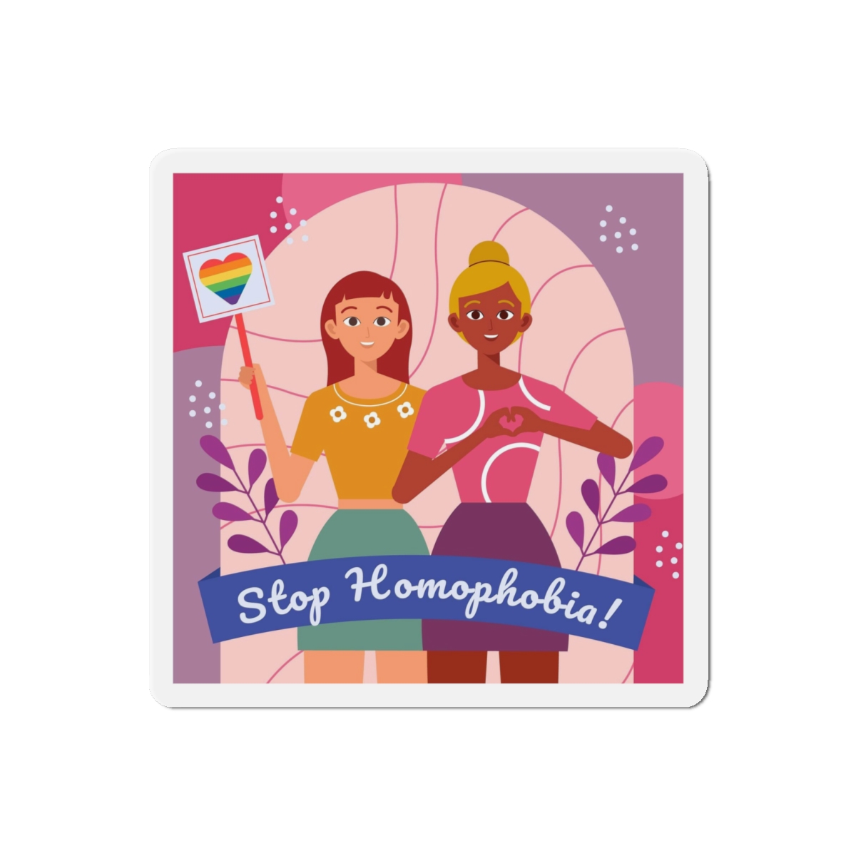 Lesbian Pride Design FE588C Die Cut Magnets - Image 13