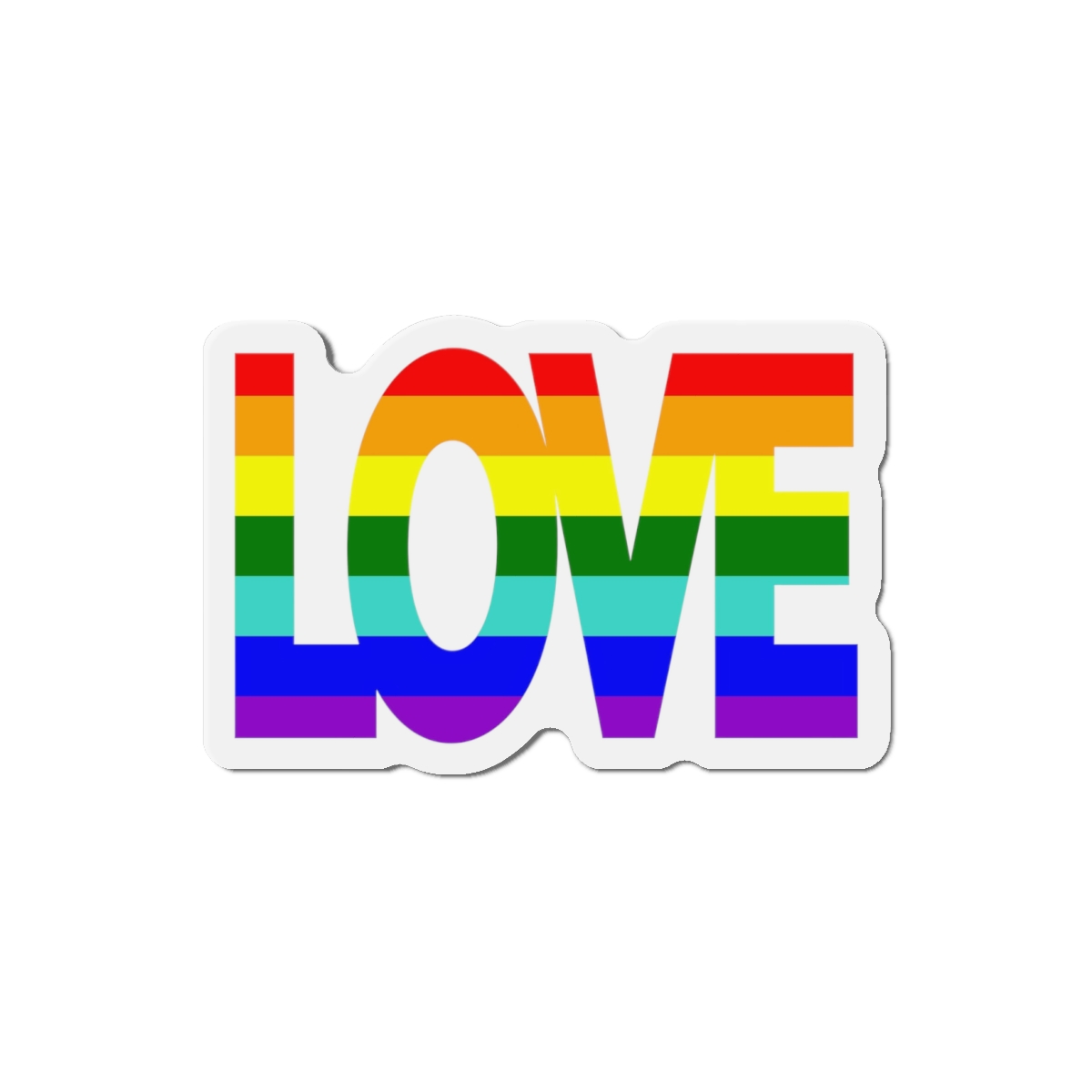 Lgbt Pride Flag Rainbow Flag Background Multicolored Peace Flag Movement Original Colors Symbol Die Cut Magnets - Image 7