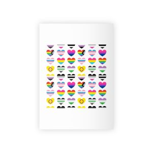 Vector Seamless Pattern Gender Lgbt Flag Heart Gift Wrapping Paper Rolls 1pc