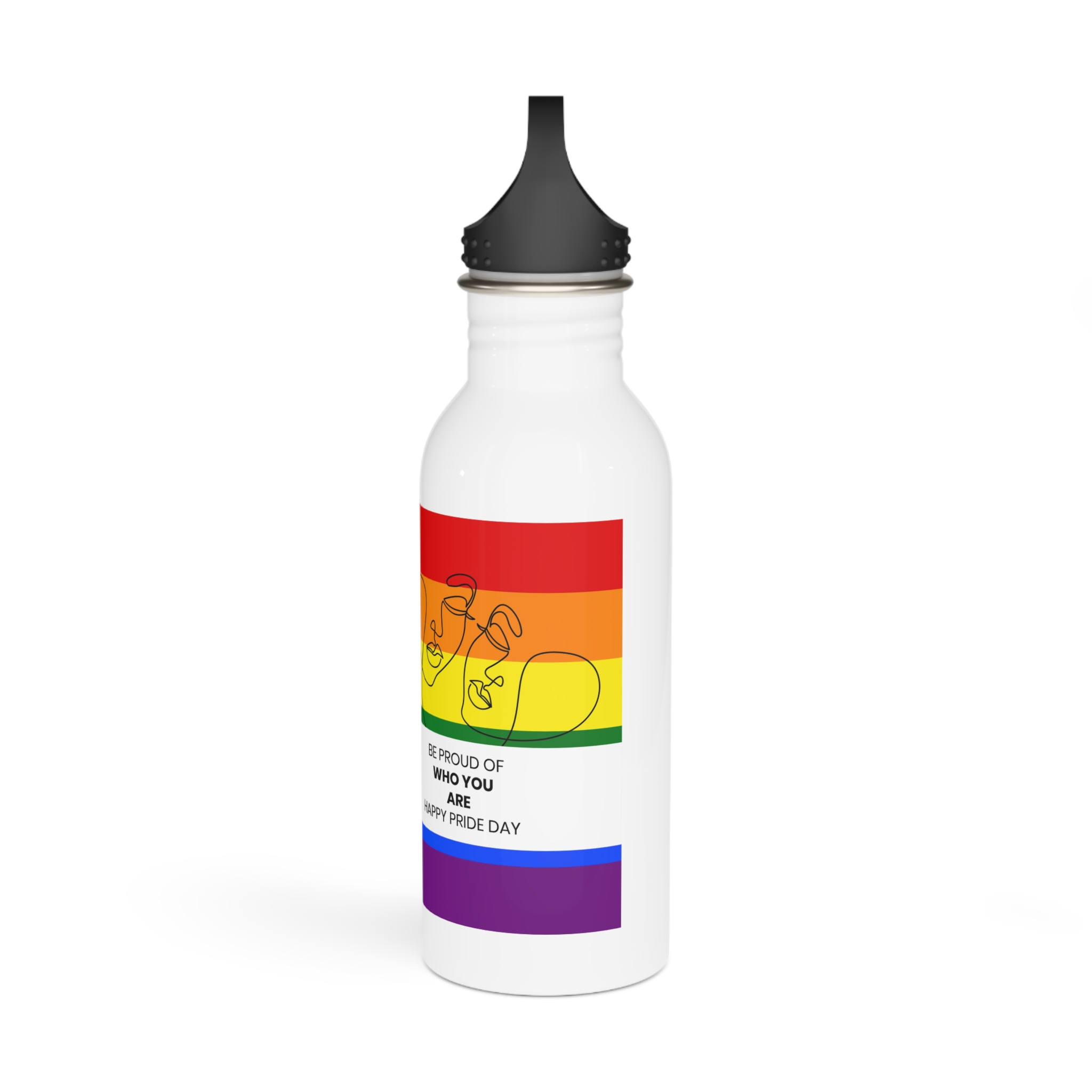 Lgbtq Pride Month Celebration Banner Poster Card Design Vector Illustration Stainless Steel Water Bottle - Image 4