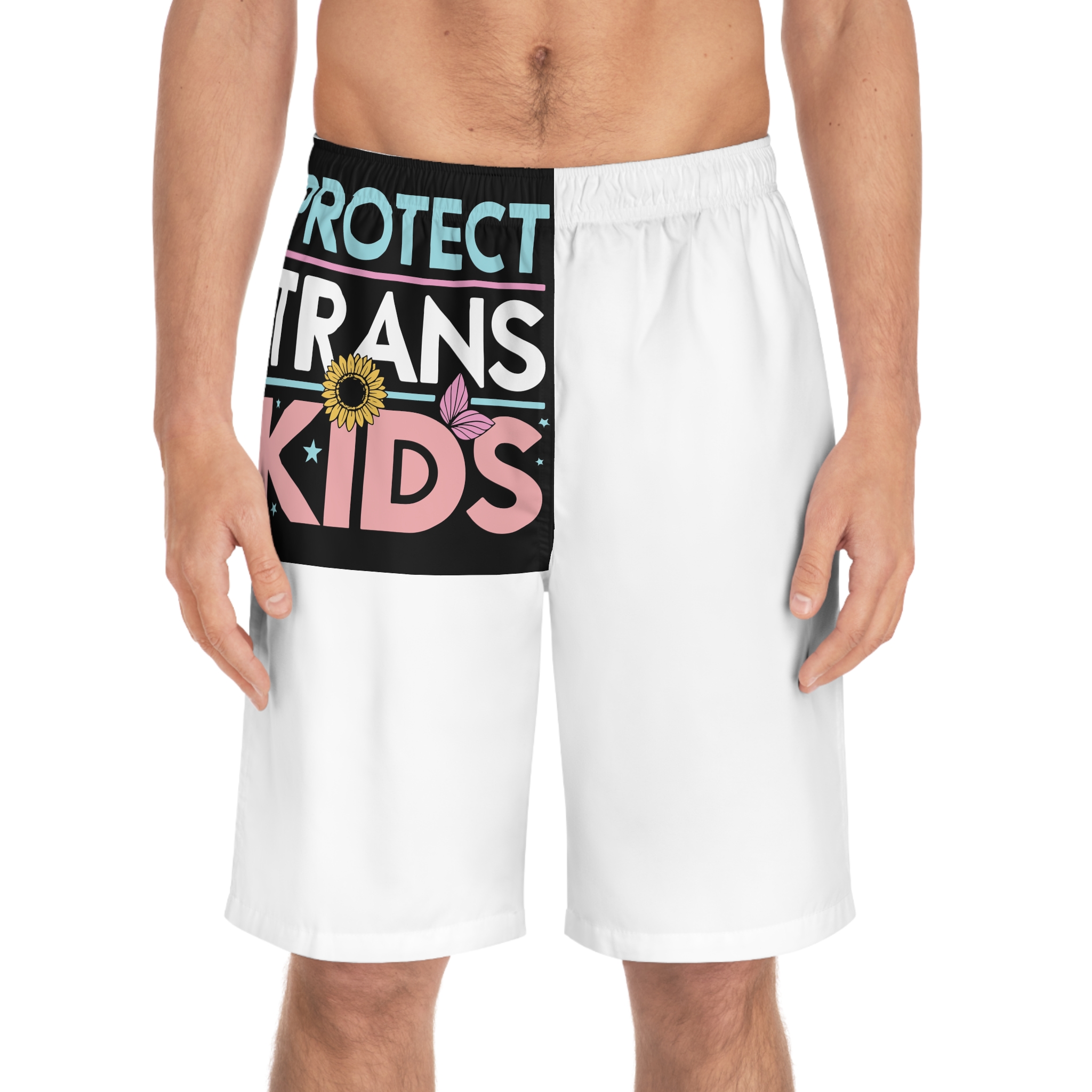 Protect Trans Kids Mens Board Shorts Aop - Image 3