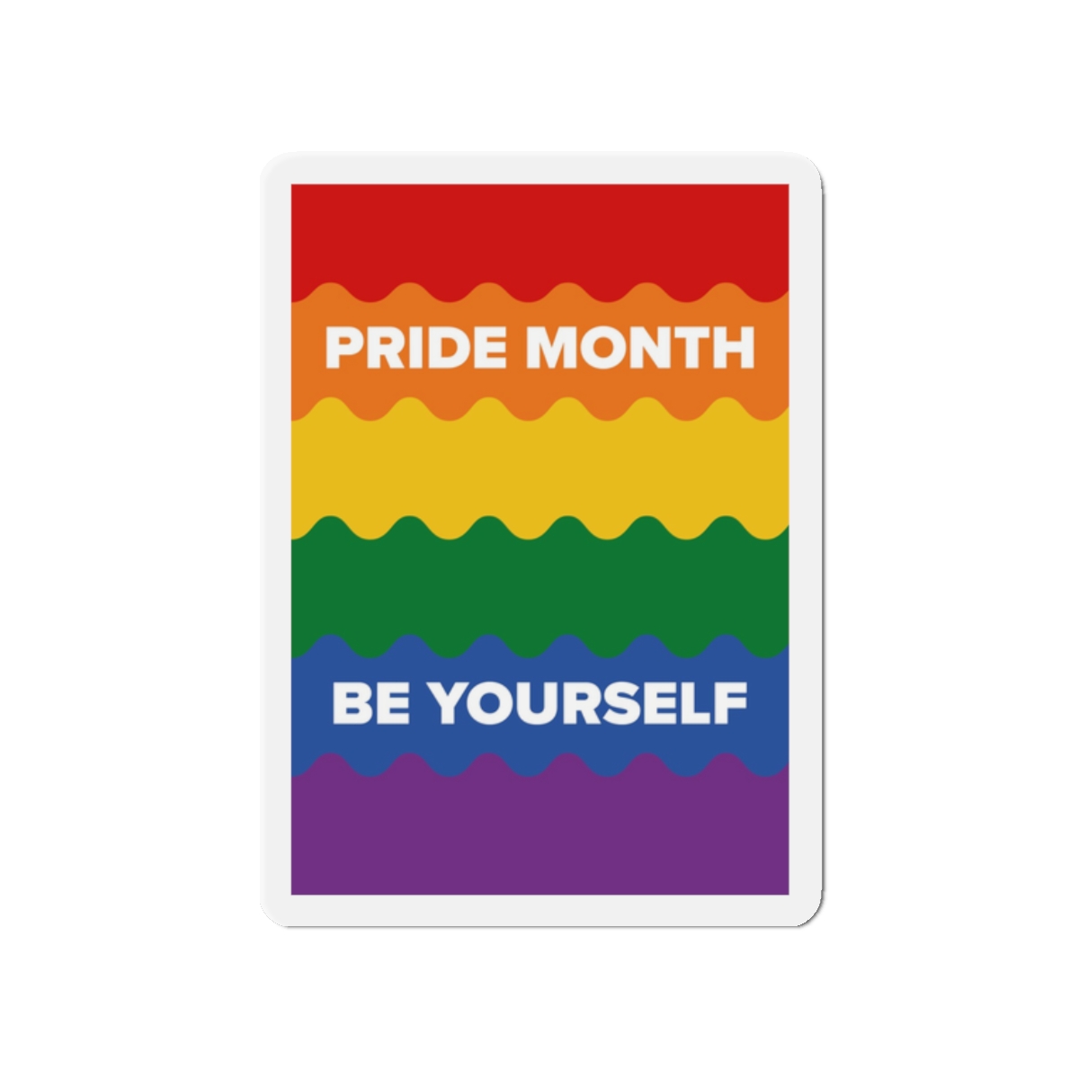 Lgbt Pride Month June Lesbian Gay Bisexual Transgender Lgbtq Flag Rainbow Vector Die Cut Magnets