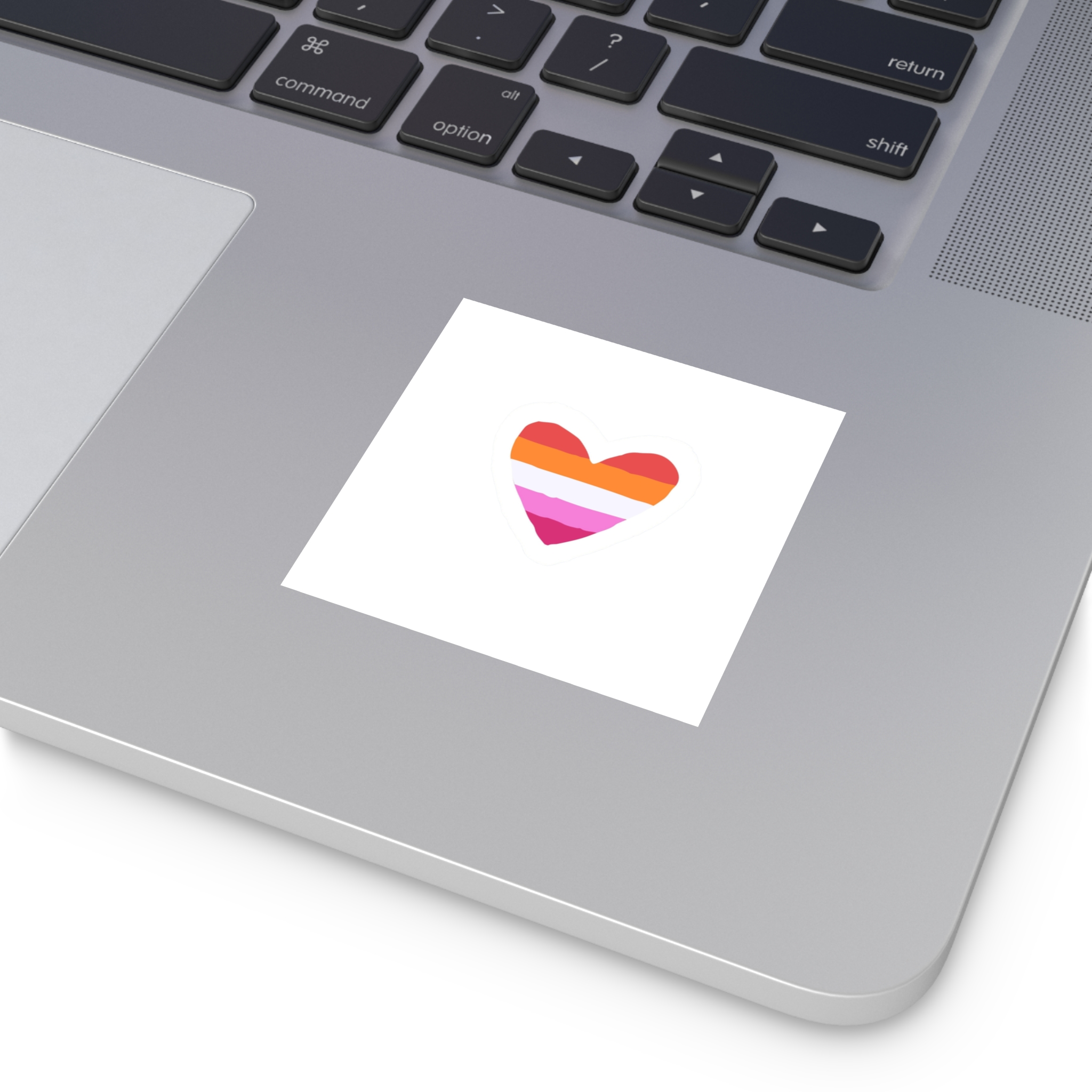 Lgbt Sticker Lgbtq Rainbow Lesbian Flag Heart Shape Acceptance Sexual Orientation Self Determination Homosexual Love Symbol Pride Month Flat Hand Drawn Isolated Vector Illustration Laminate Stickers... - Image 3