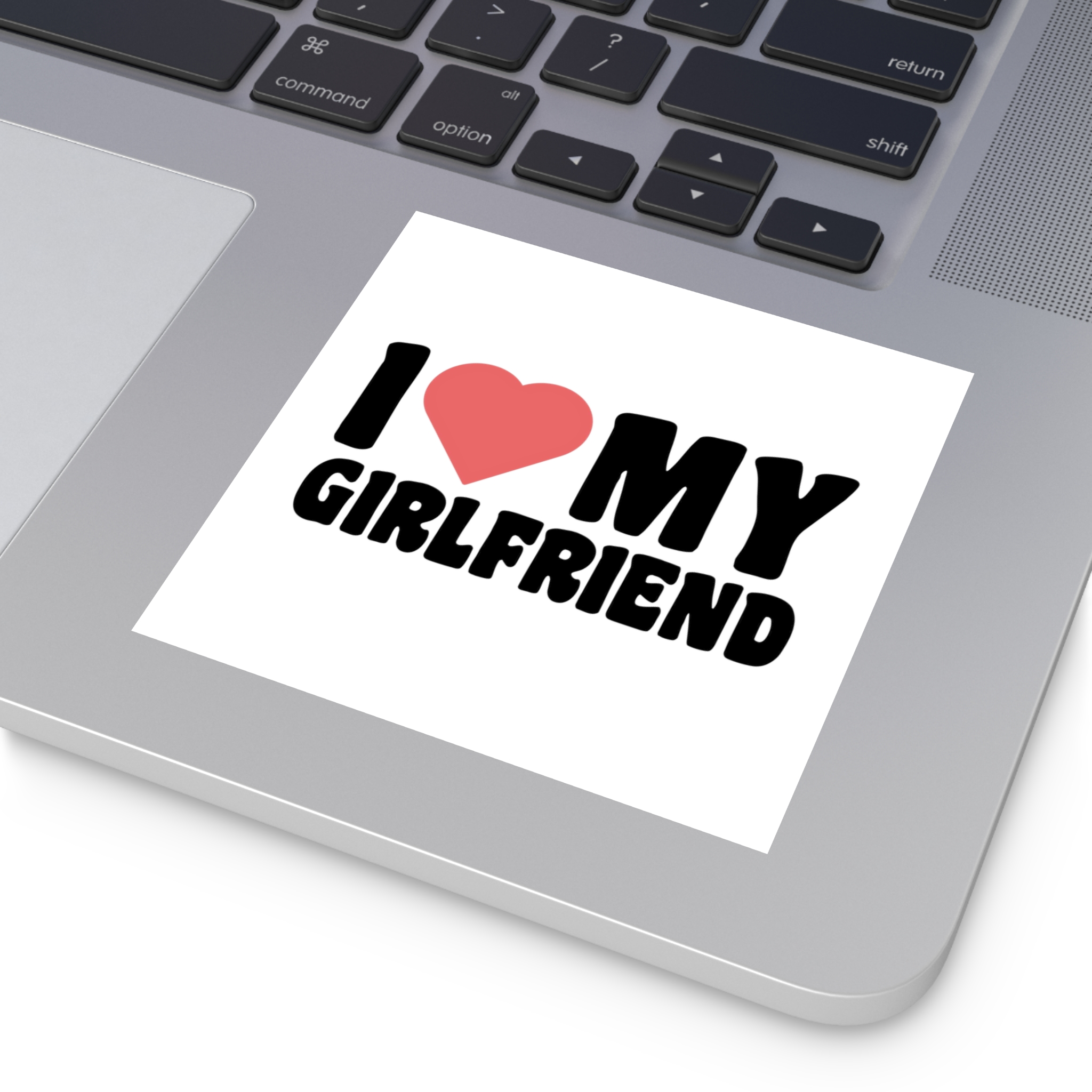 I Love My Girlfriend Iheart My Girlfriend (1) Laminate Stickers Square - Image 19