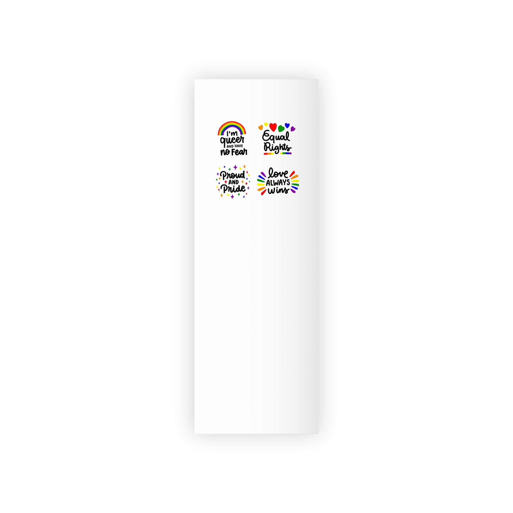 Hand Drawn Pride Day Badge Collection Gift Wrapping Paper Rolls 1pc - Image 5