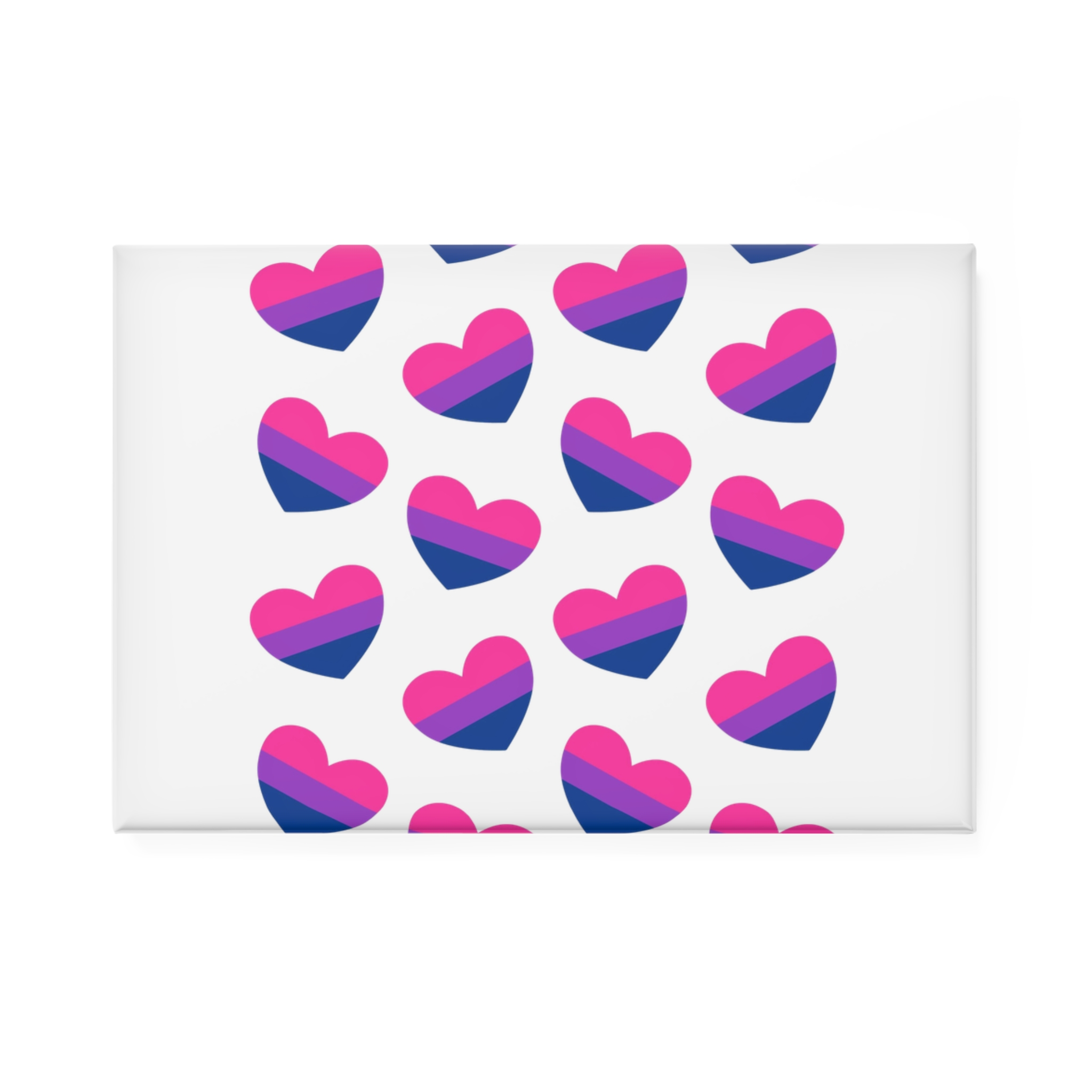 Vector Seamless Pattern Bisexual Flag Heart Button Magnet Rectangle 1 And 10 Pcs - Image 5