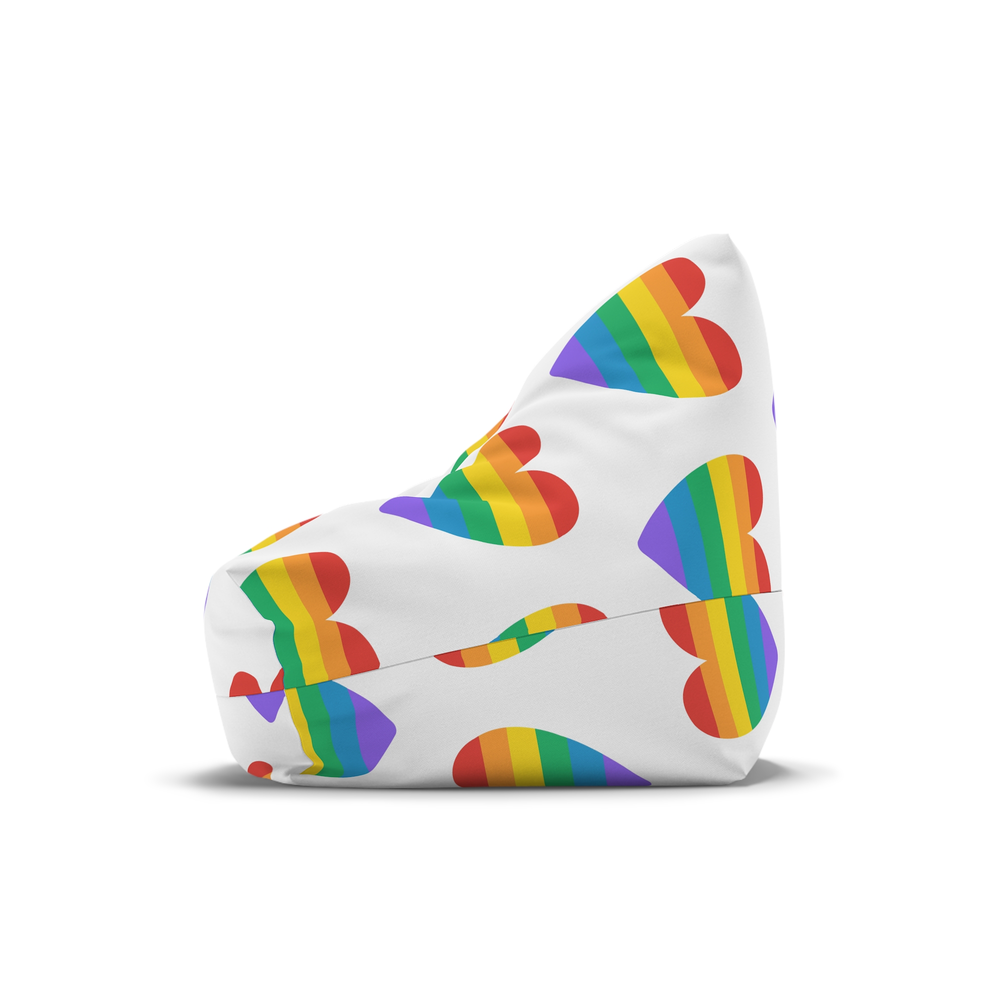 Rainbow Pride Heart Lgbtq Pride Month Celebration Bean Bag Chair Cover - Image 4