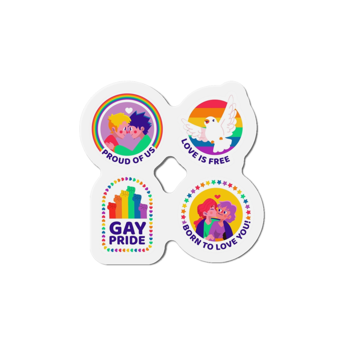 Flat Labels Collection Pride Month Celebration (1) Die Cut Magnets - Image 13