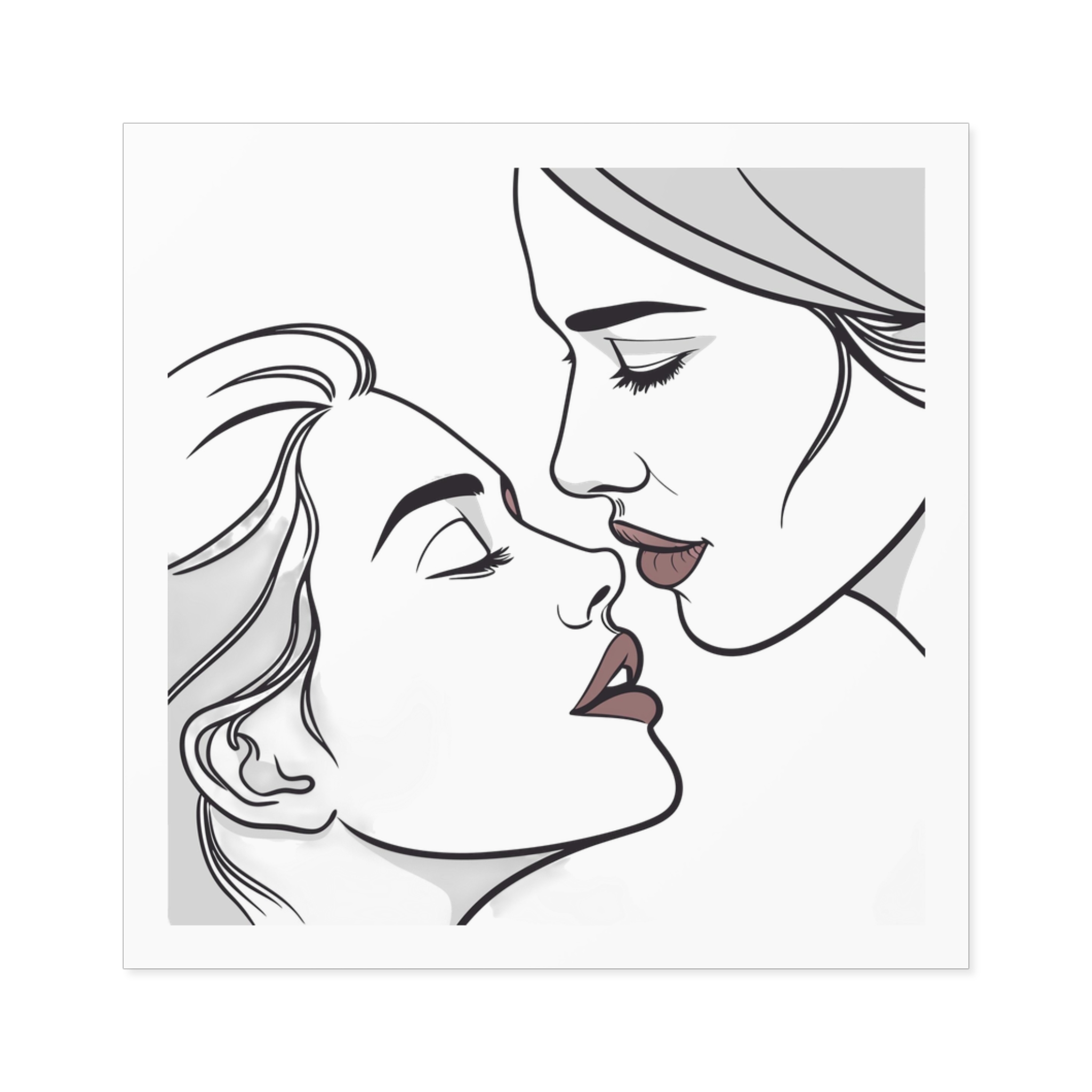 Perfect Lip Set Open Close Smooches Laminate Stickers Square - Image 17