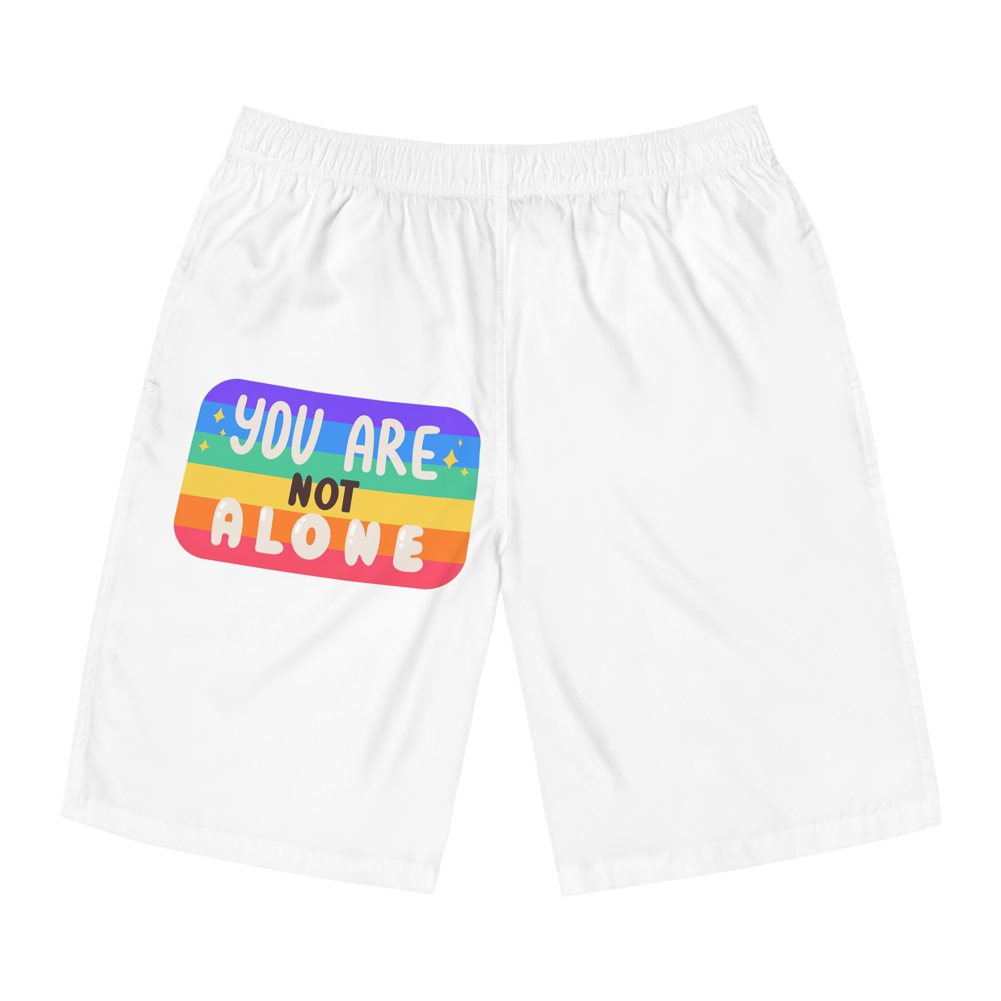 Lgbt Sticker Pack White Background Lgbtq Set Symbol Lgbt Pride Community Rainbow Elements Vector Hand Draw Illustration Hand Drawn Lettering(4) Mens Board Shorts Aop