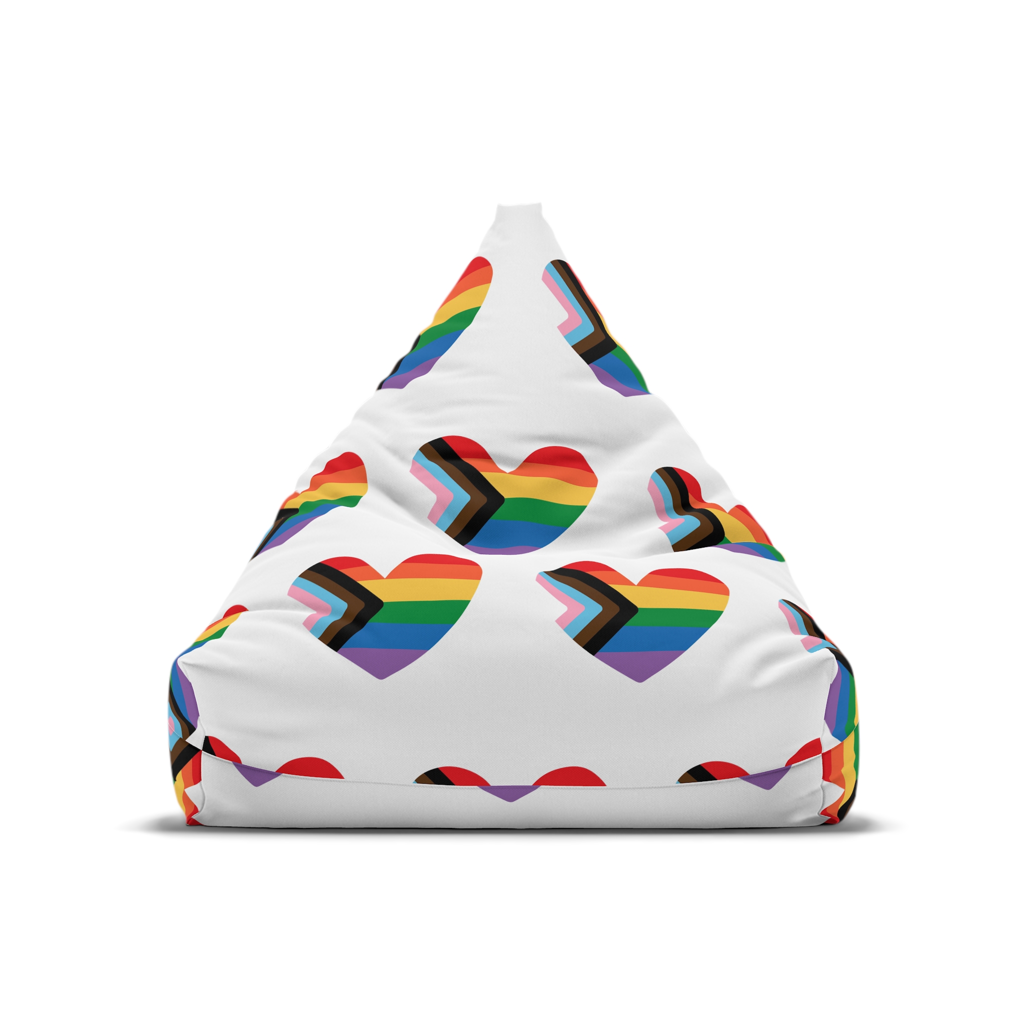 Vector Lgbt Lgbtqia New Flag Rainbow Heart(1) Bean Bag Chair Cover - Image 5
