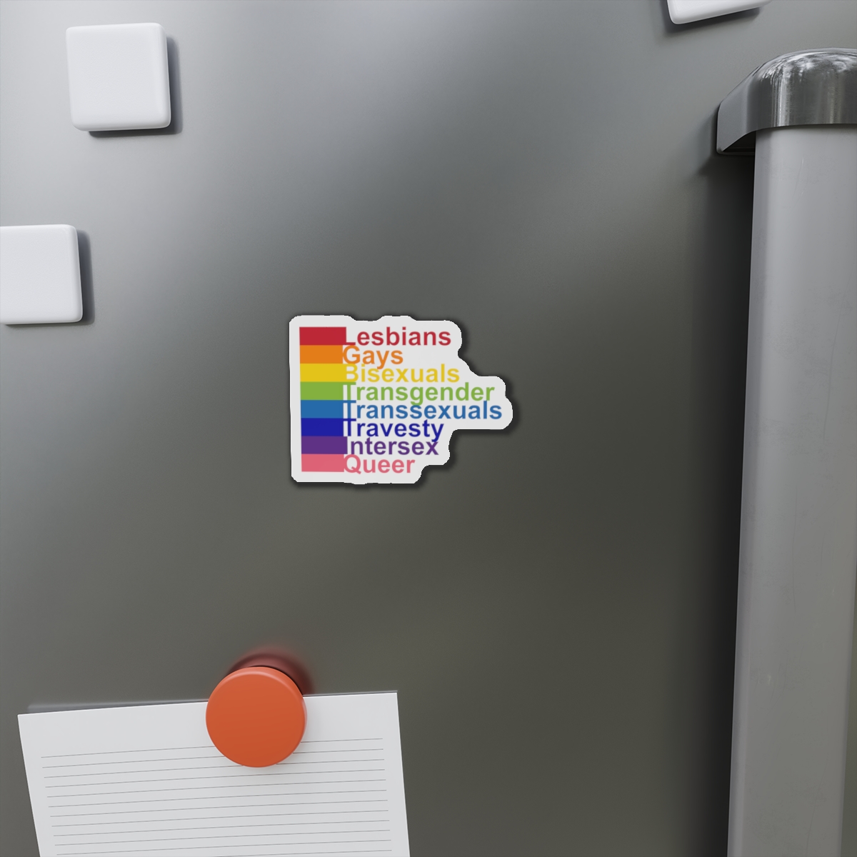 Lgbt Concept Motivating Phrase Colors Rainbow Decoding Abbreviations Lgbt Lesbian Gay Bisexual Transgender Transsexual Travesty Intersex Queer Die Cut Magnets - Image 5