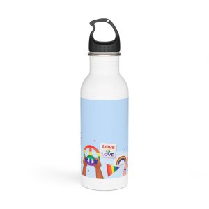 Realistic Background Pride Month Celebration Stainless Steel Water Bottle