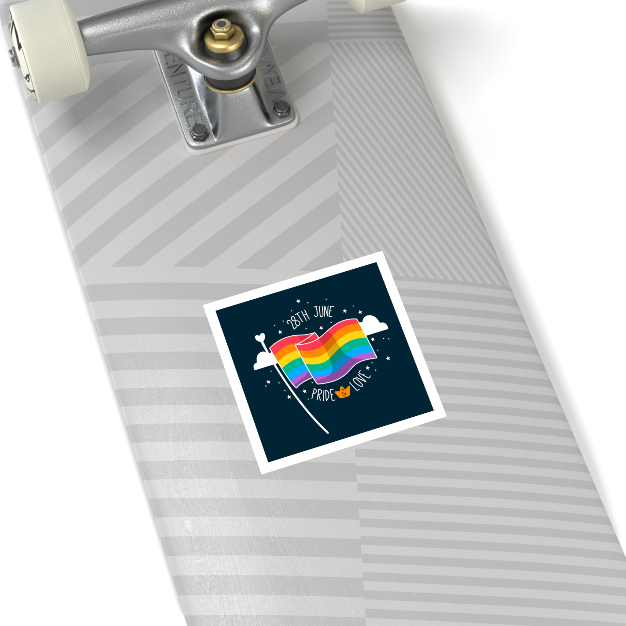 Rainbow Flag With Pride Day Concept Laminate Stickers Square - Image 20