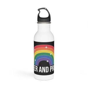 Pride Lgbtq Gay Typography Vector Tshirt Design(10) Stainless Steel Water Bottle