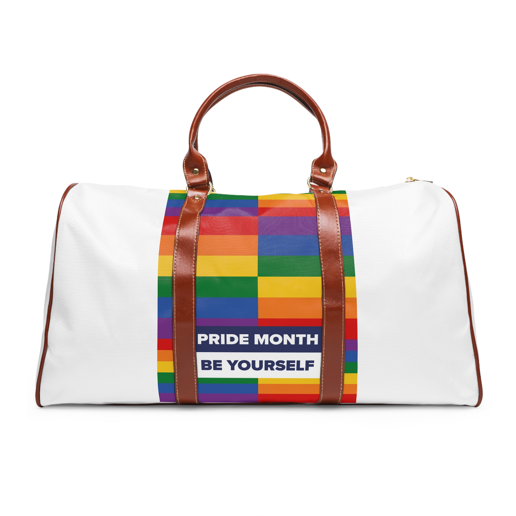 Lgbt Pride Month June Lesbian Gay Bisexual Transgender Lgbtq Flag Rainbow Vector(3) Waterproof Travel Bag