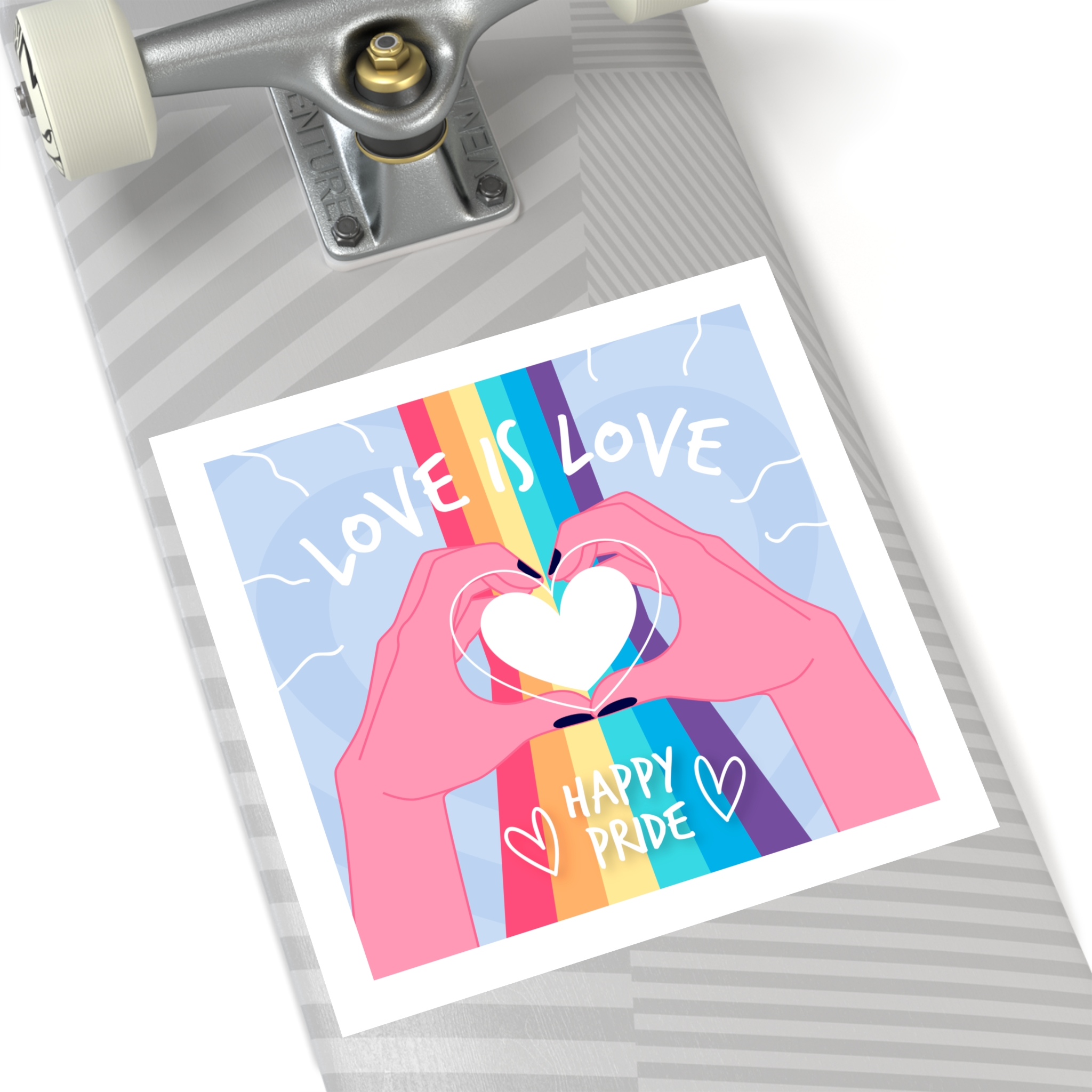 Pride Day Celebration Design Laminate Stickers Square - Image 52