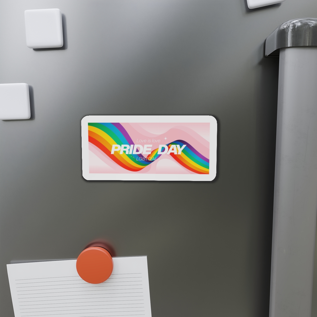 Happy Pride Month Background Vector Lgbtq Community Symbol With Rainbow Pride Flag Heart Design Cele Die Cut Magnets - Image 11