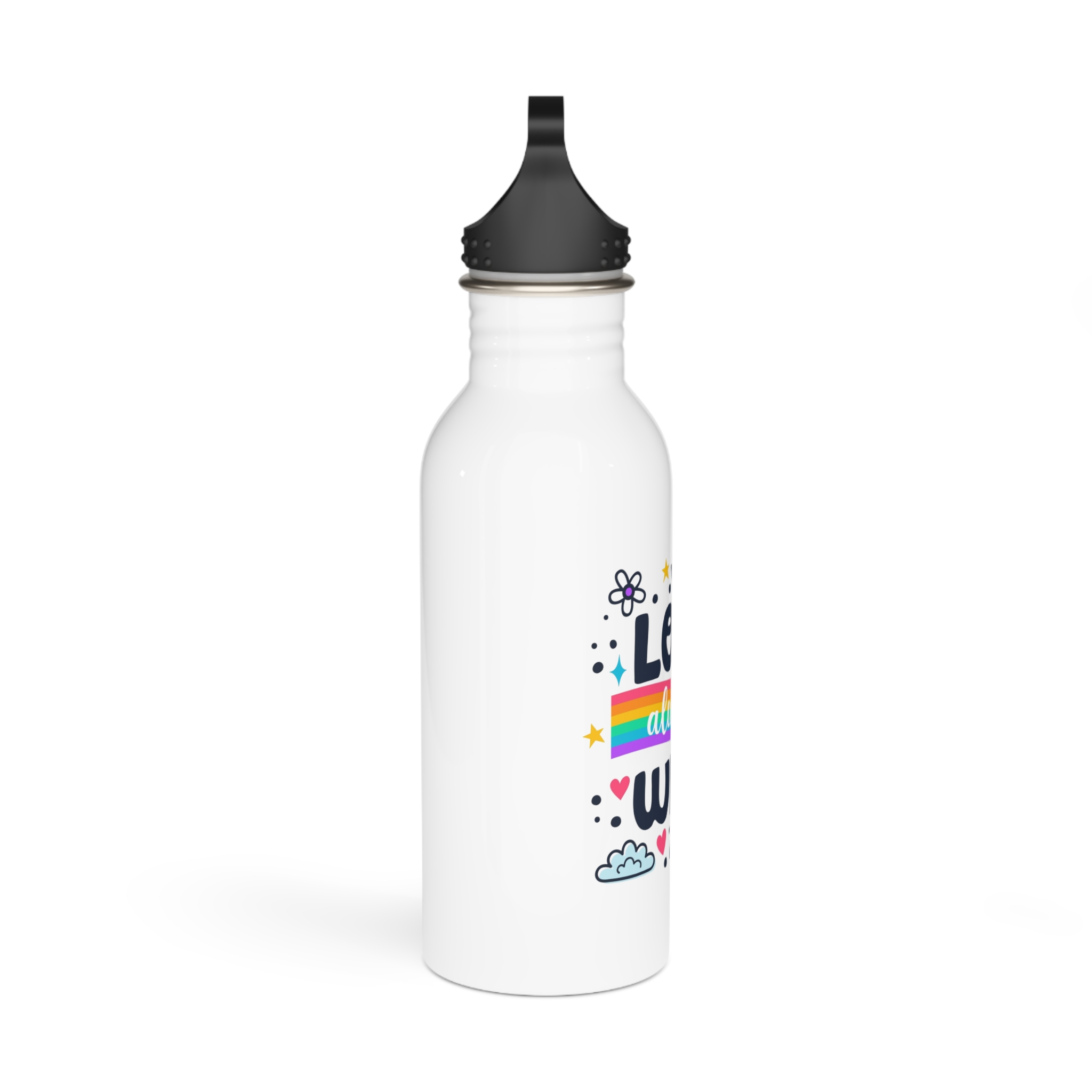 Pride Day Lettering Style Stainless Steel Water Bottle - Image 2