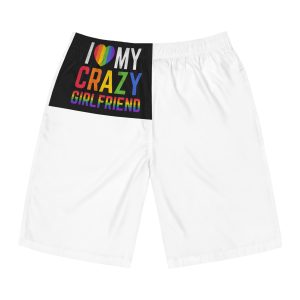 Pride Gay Rainbow Typography Vector Premium T Shirt(5) Mens Board Shorts Aop