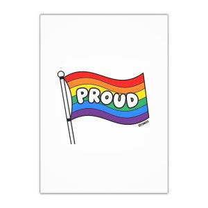 Proud Rainbow Flag Lgbtq Celebration Gift Wrapping Paper Sheets 1pc