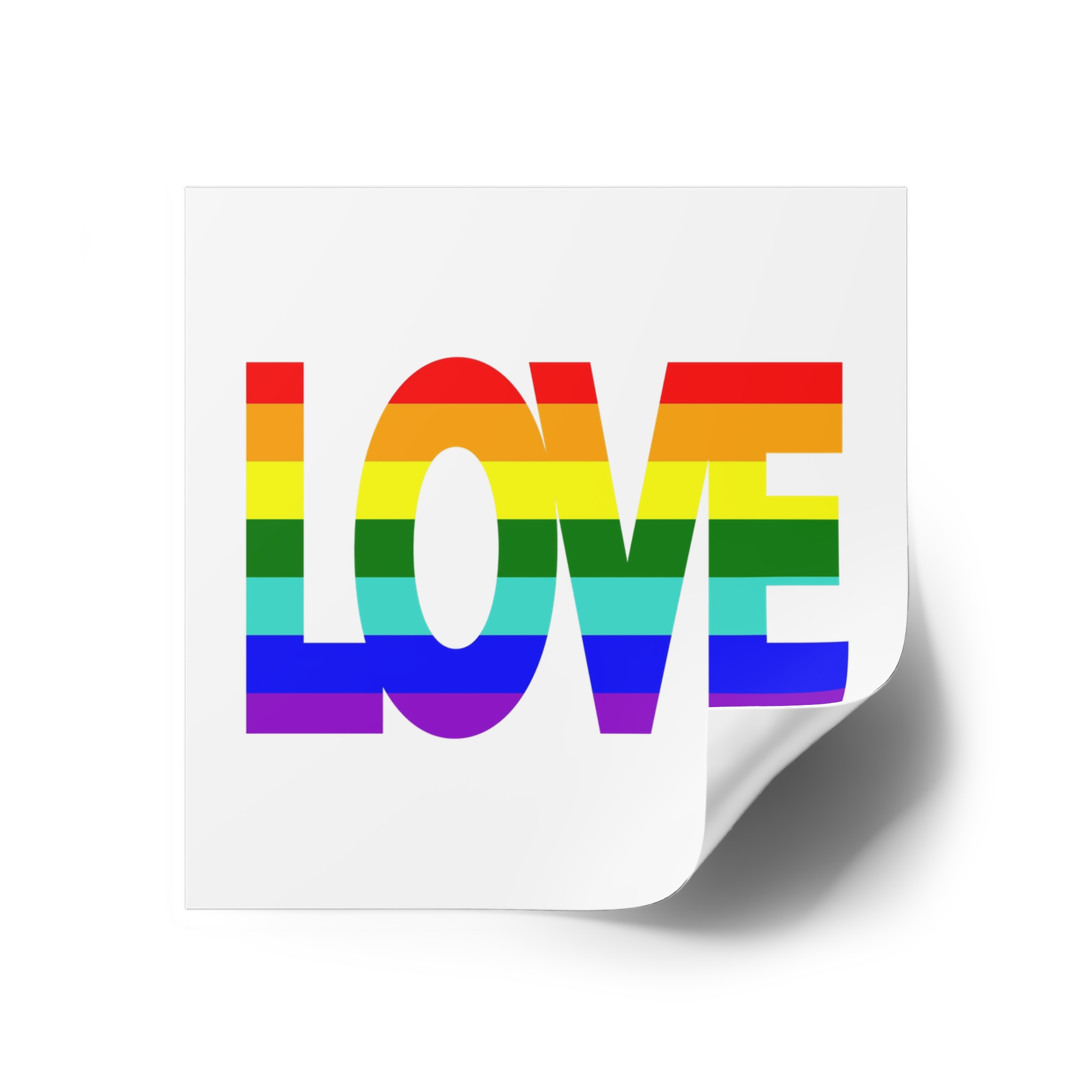 Lgbt Pride Flag Rainbow Flag Background Multicolored Peace Flag Movement Original Colors Symbol Laminate Stickers Square - Image 18