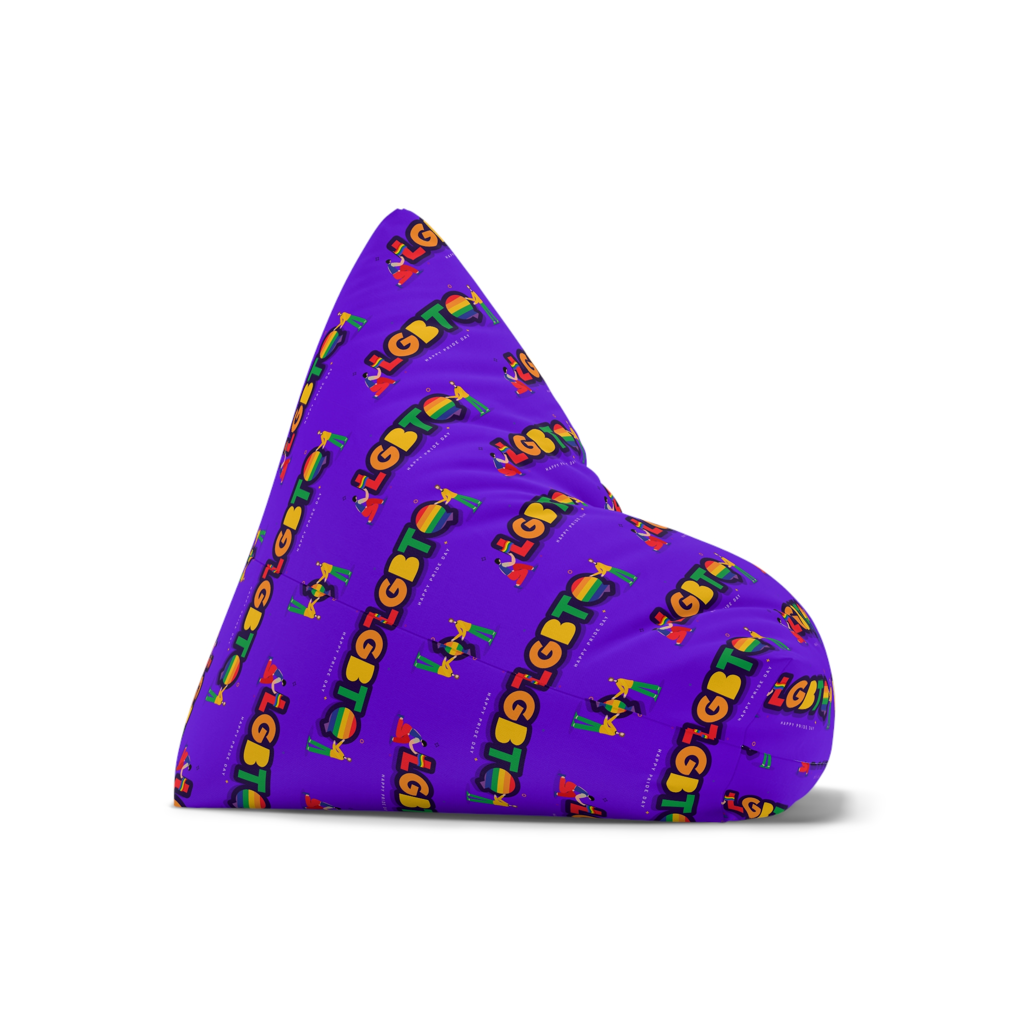 Lgbtq Community Banner Design With Illustration Gay Couple Bean Bag Chair Cover - Image 7