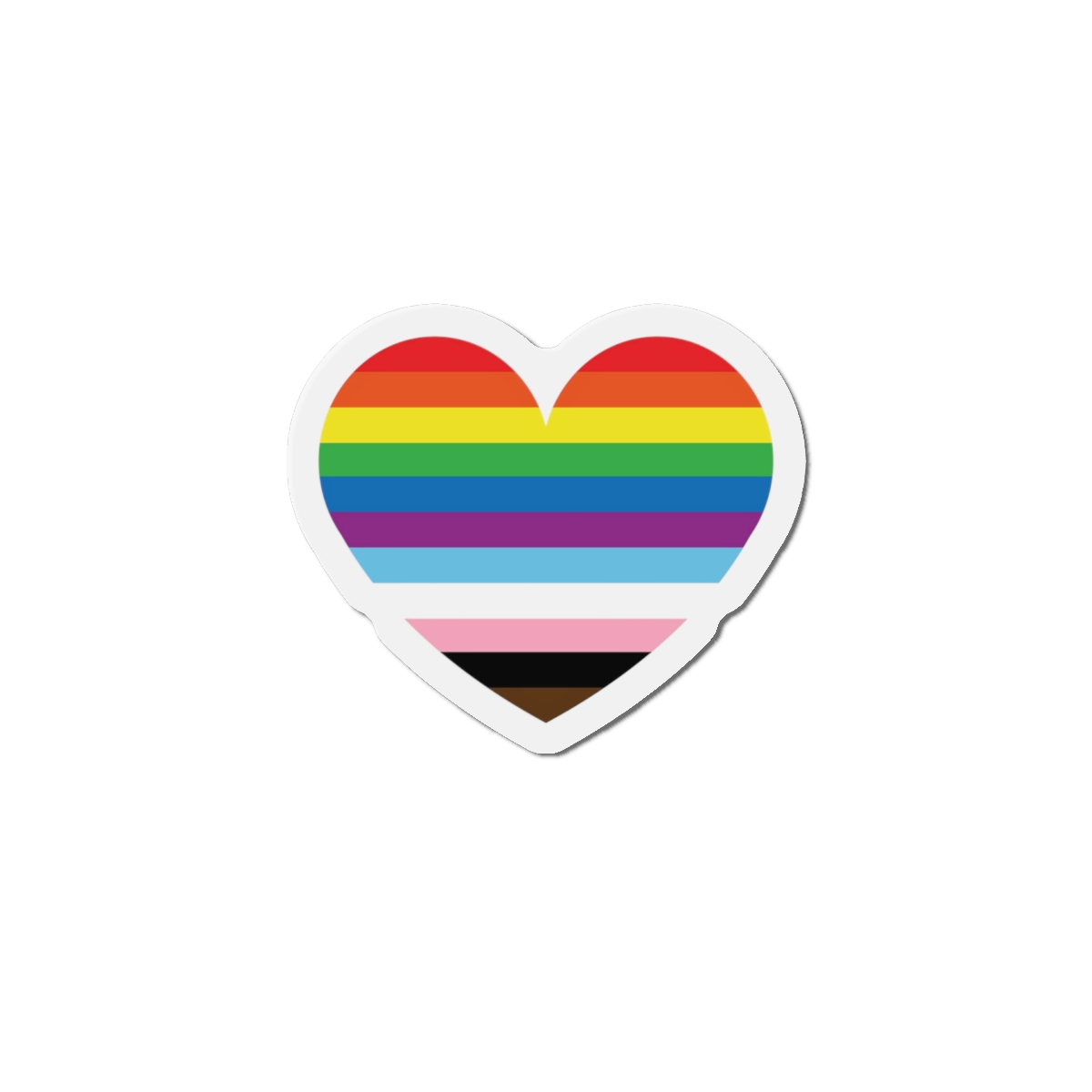 Progress Pride Flag Heart Symbol Love Inclusion1 Die Cut Magnets - Image 10