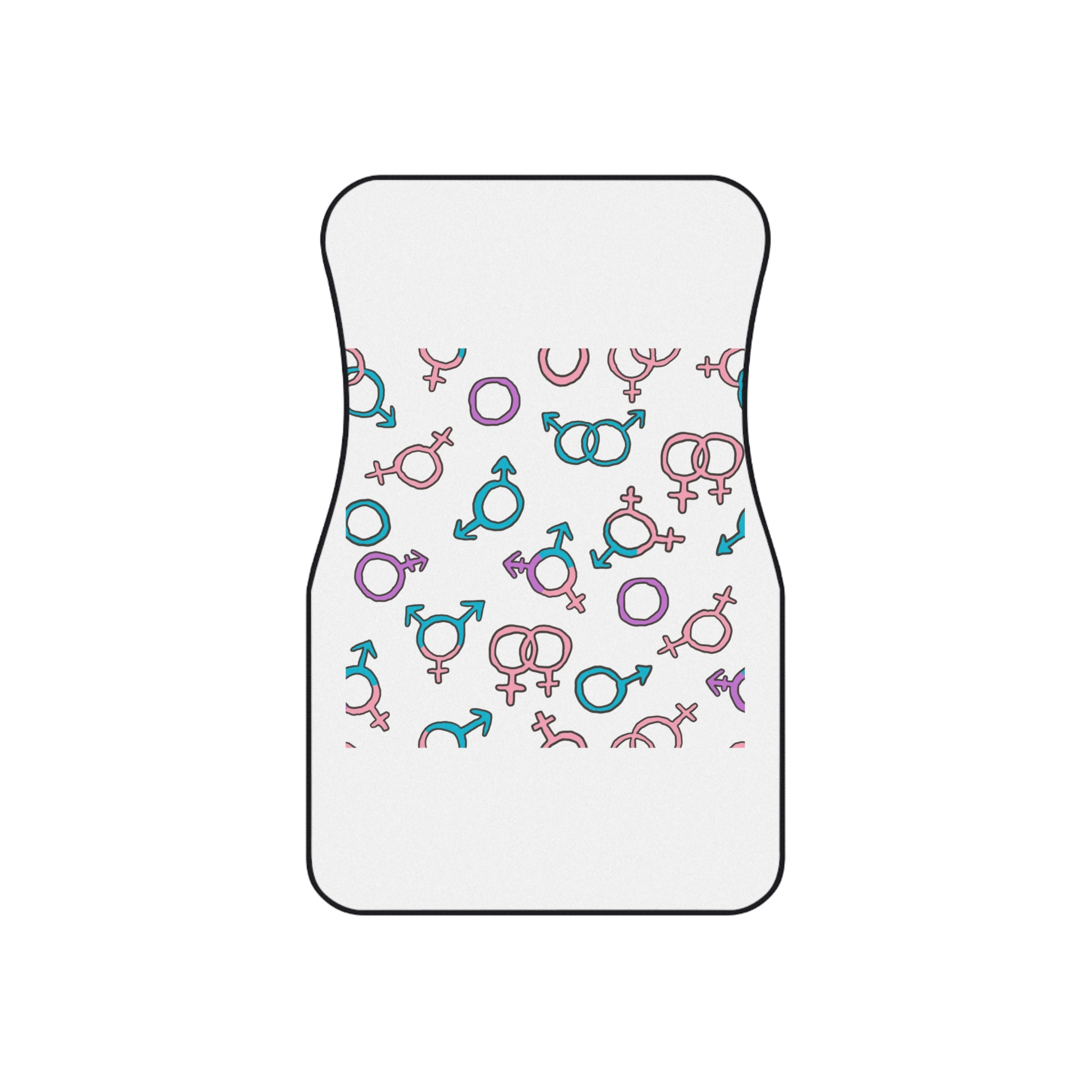 Seamless Pattern With Gender Signs Car Mats Set Of 4 - Image 2