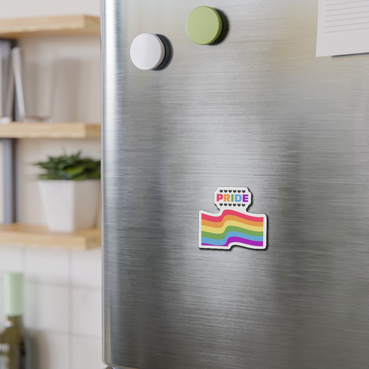 Pride Background With Flag Lgbtq Pride Die Cut Magnets - Image 3