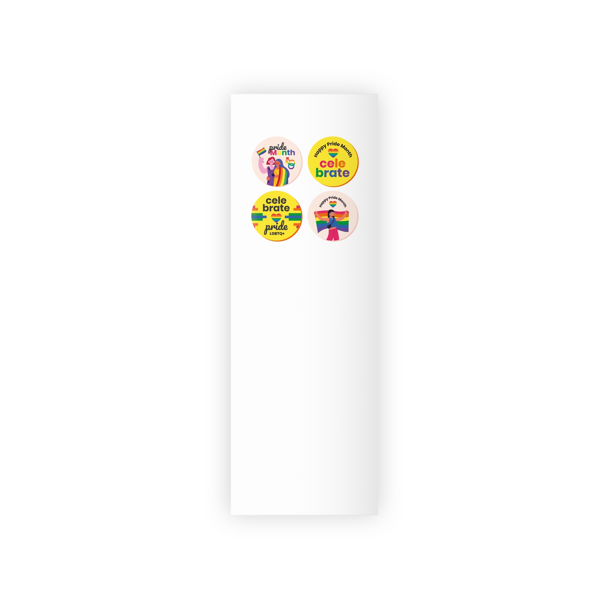Flat Pride Month Labels Collection (1) Gift Wrapping Paper Rolls 1pc Product - Image 5