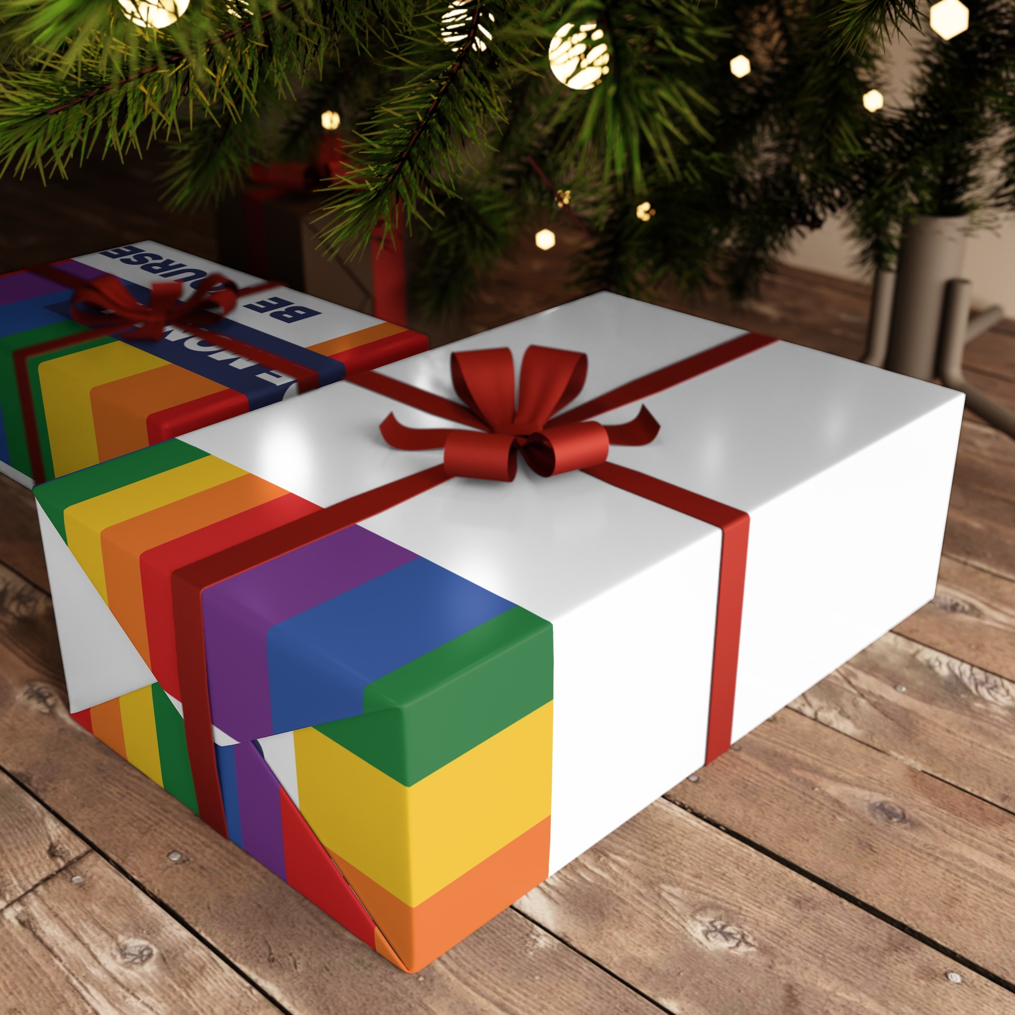 Lgbt Pride Month June Lesbian Gay Bisexual Transgender Lgbtq Flag Rainbow Vector2 Gift Wrapping Paper Sheets 1pc - Image 3