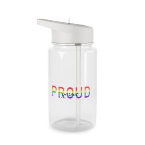 Proud Parent Letering Rainbow Colors Lgbt Flag Lgbt Parents Community Support Tritan Water Bottle