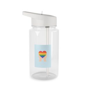 Pride Lgbt Card Support Love Poster That Says Rainbow Heart It Tritan Water Bottle