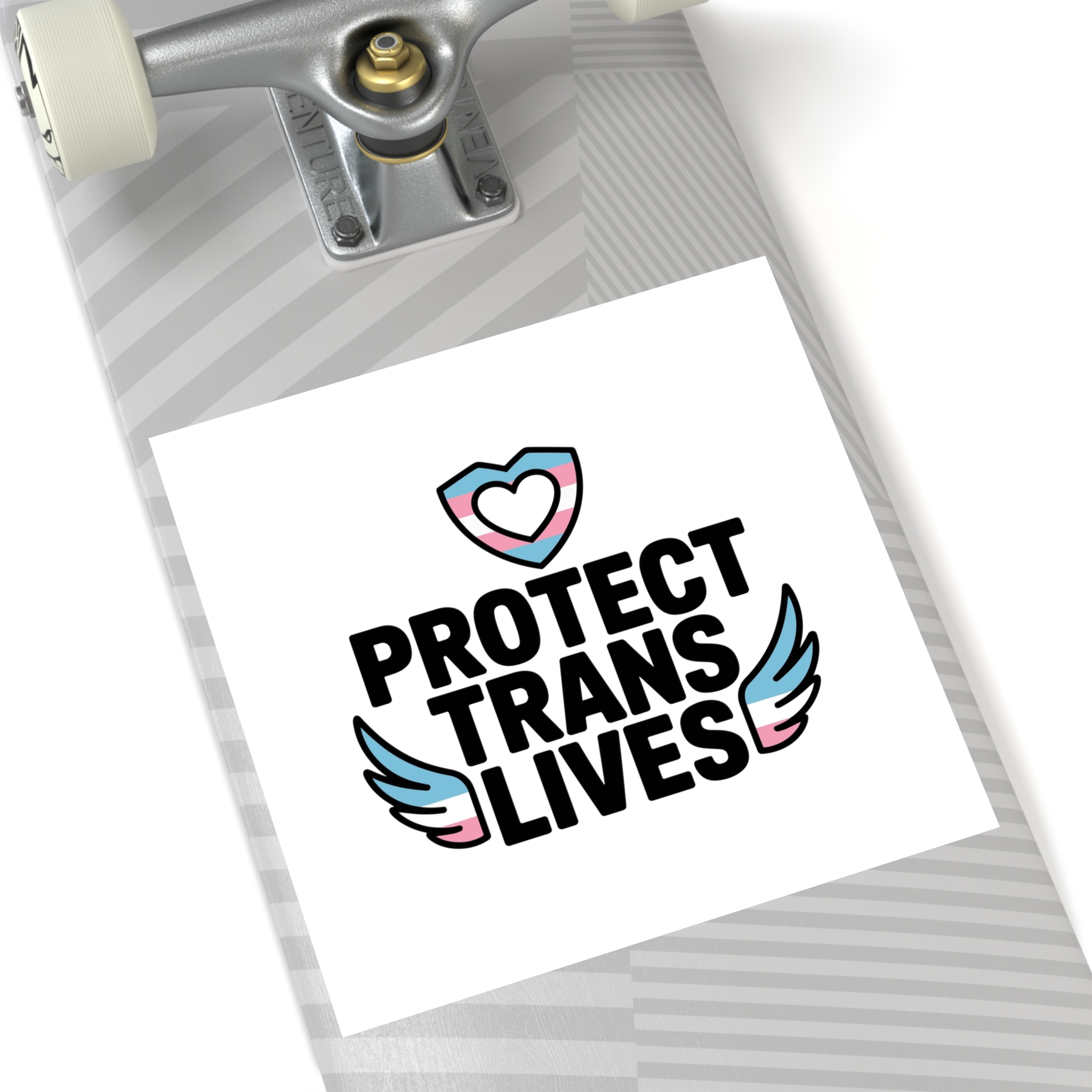 Protect Trans Lives T Shirt Design Isolated White Background Laminate Stickers Square - Image 60
