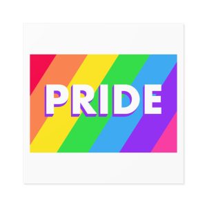 Pride Background 3 Laminate Stickers Square