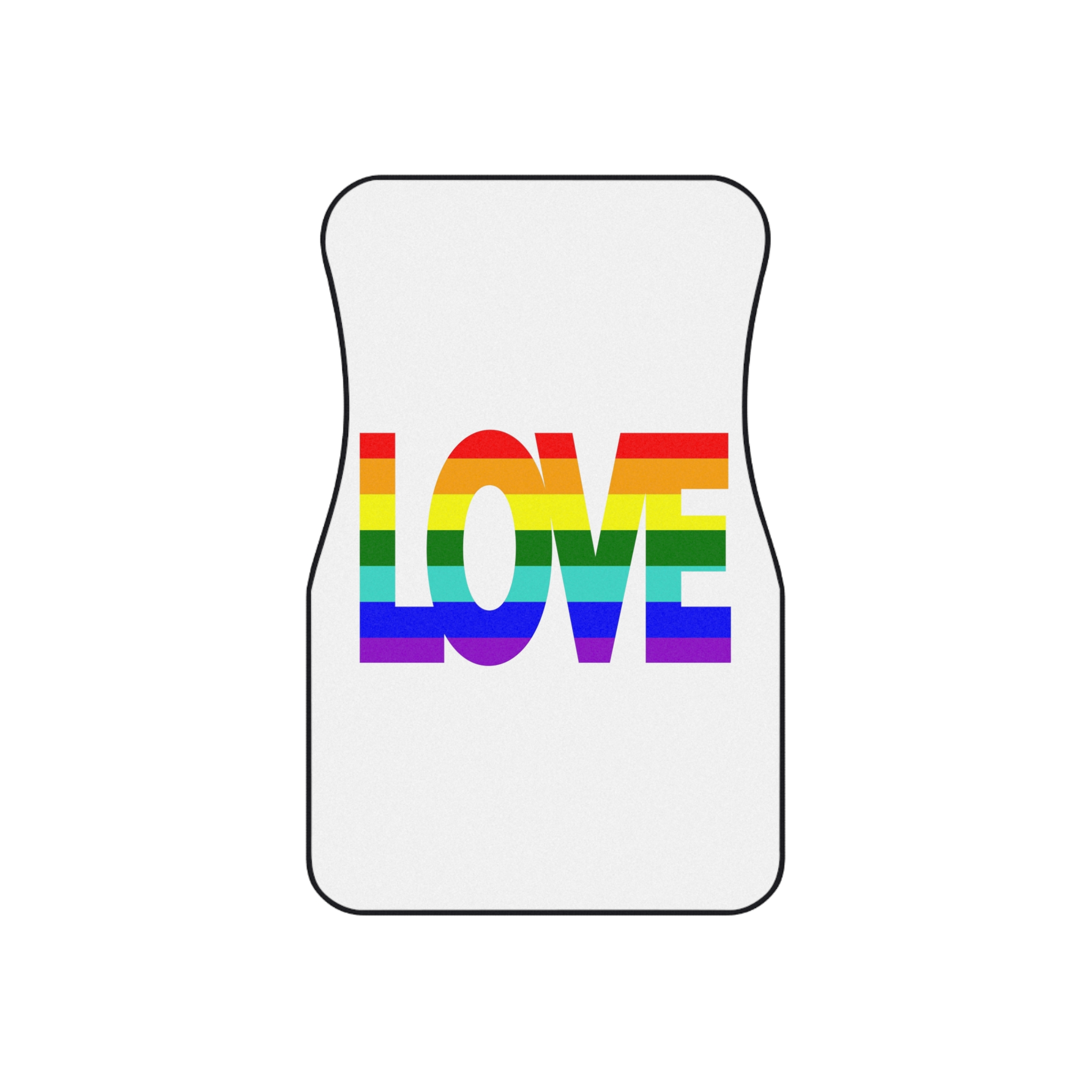 Lgbt Pride Flag Rainbow Flag Background Multicolored Peace Flag Movement Original Colors Symbol Car Mats Set Of 4 - Image 2