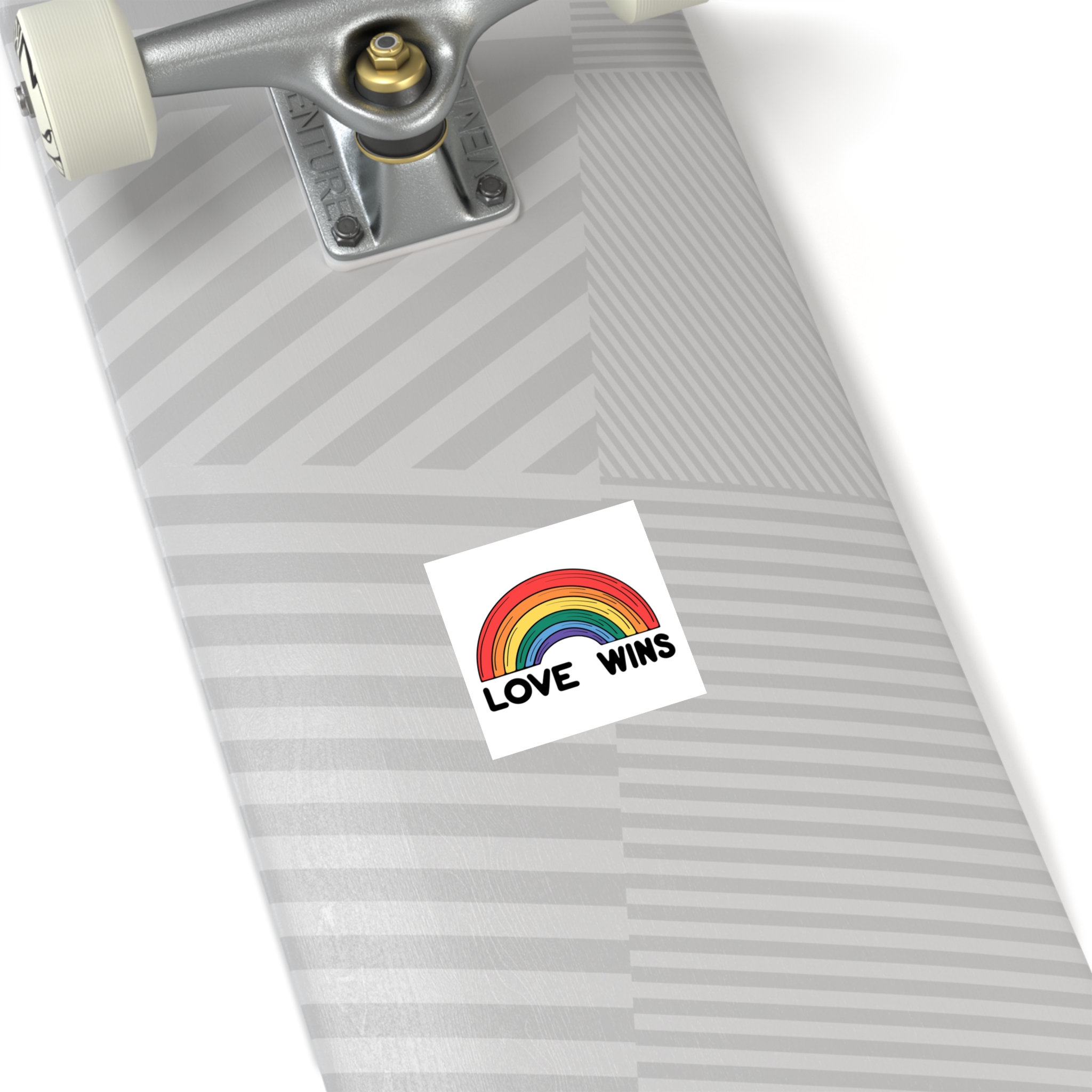 Love Wins Rainbow Pride Illustration Laminate Stickers Square - Image 68