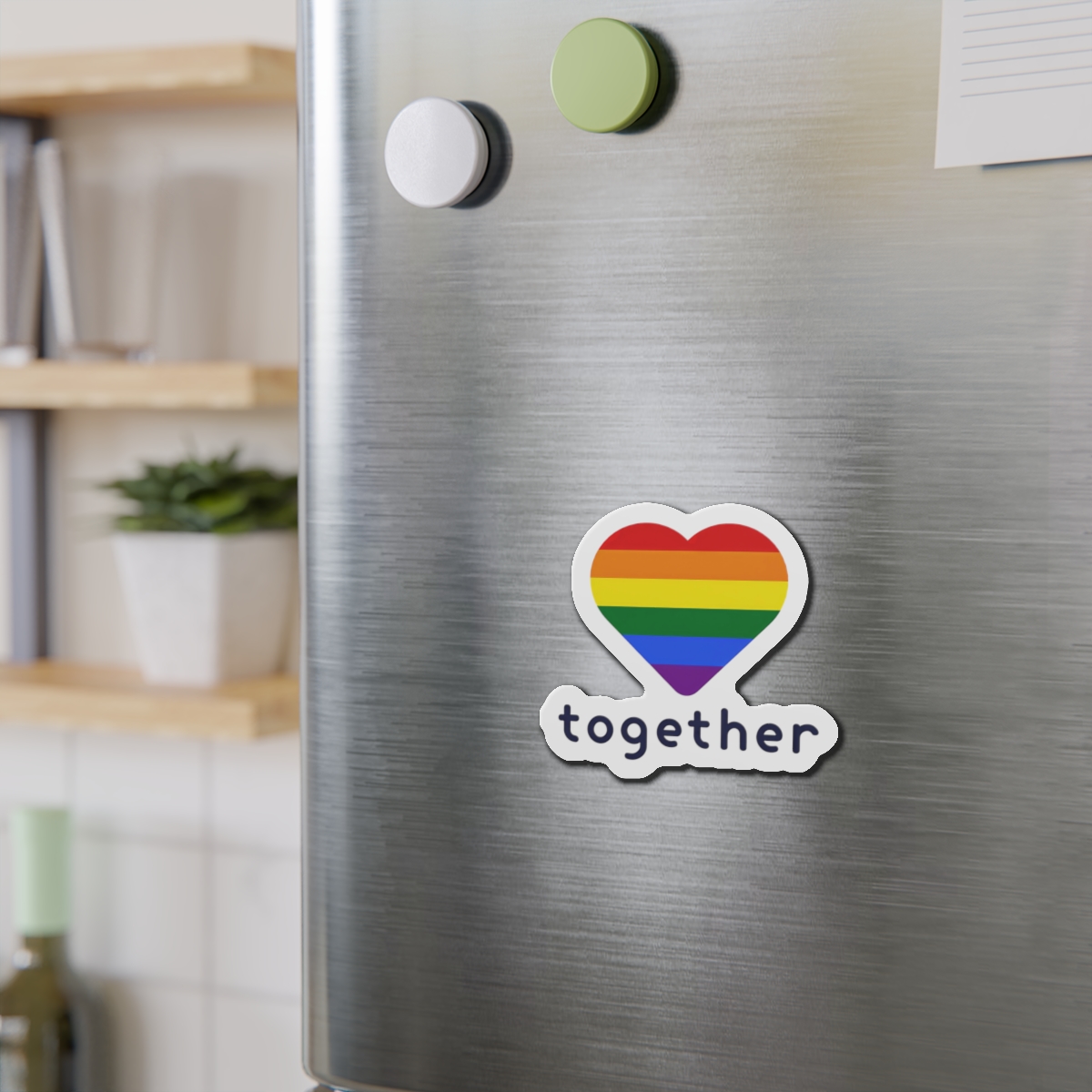 Lgbt Flag With Textlgbt Flag With Text Die Cut Magnets - Image 9